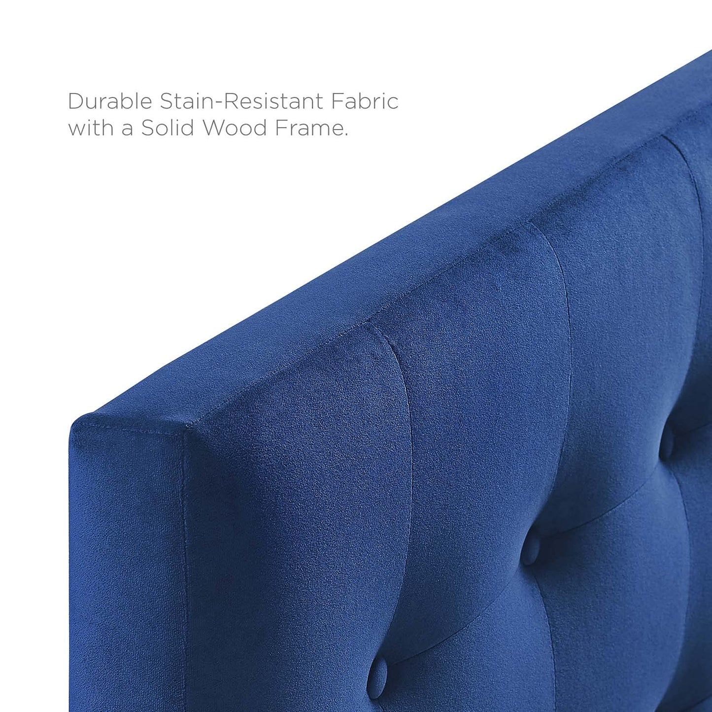 Bed | CasaFoyer Emily Performance Velvet Biscuit Tufted King Headboard | Timeless Elegance & Modern Luxury | Plush & Stain-Resistant | Adjustable Height | Navy | casafoyer.myshopify.com