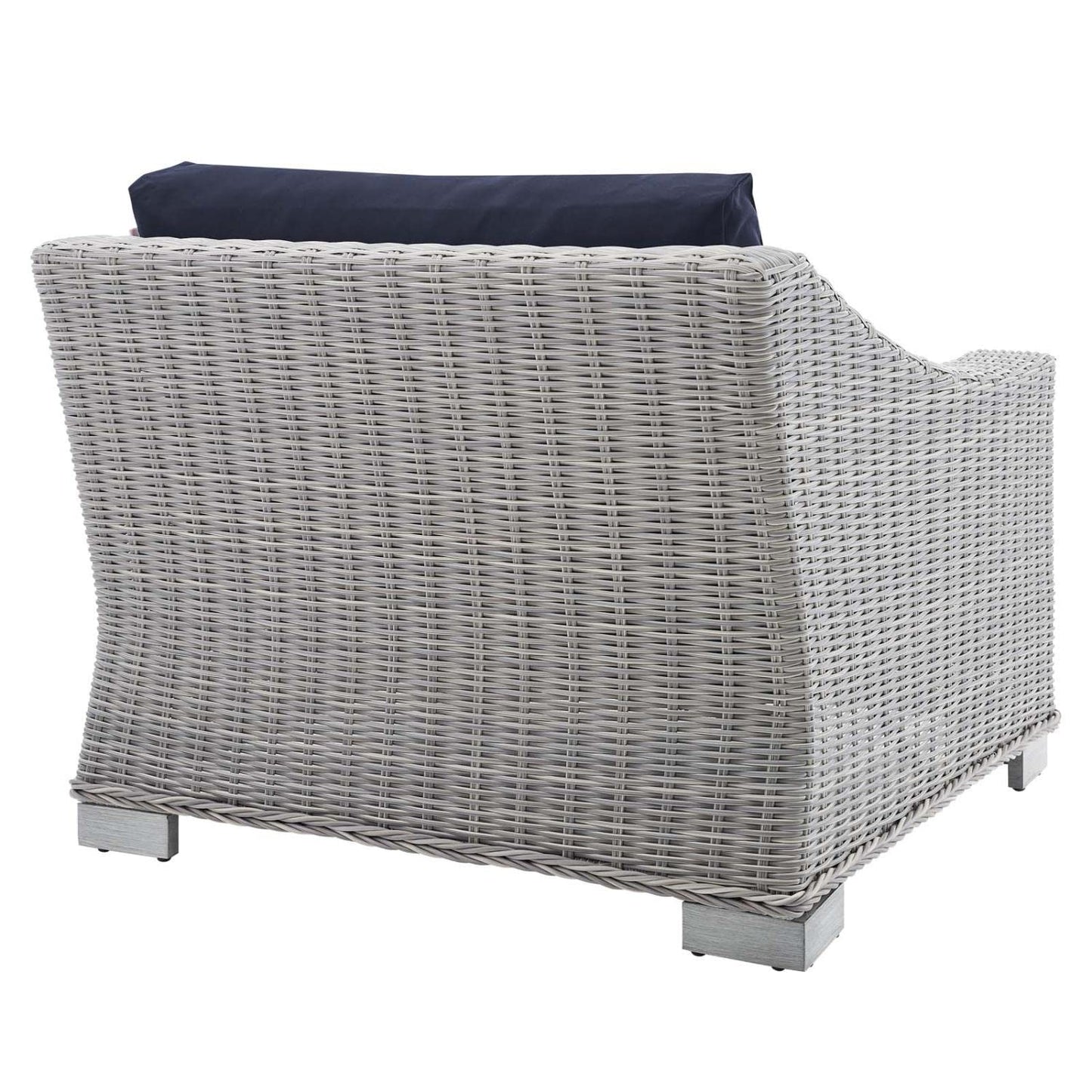 patio bistro sets | CasaFoyer Conway Outdoor Patio Wicker Rattan Left-Arm Sectional Sofa Chair | Light Gray | UV-Resistant | Modular Design | Powder-Coated Aluminum Frame | Sunbrella Cushions | 300 lb Weight Capacity | casafoyer.myshopify.com
