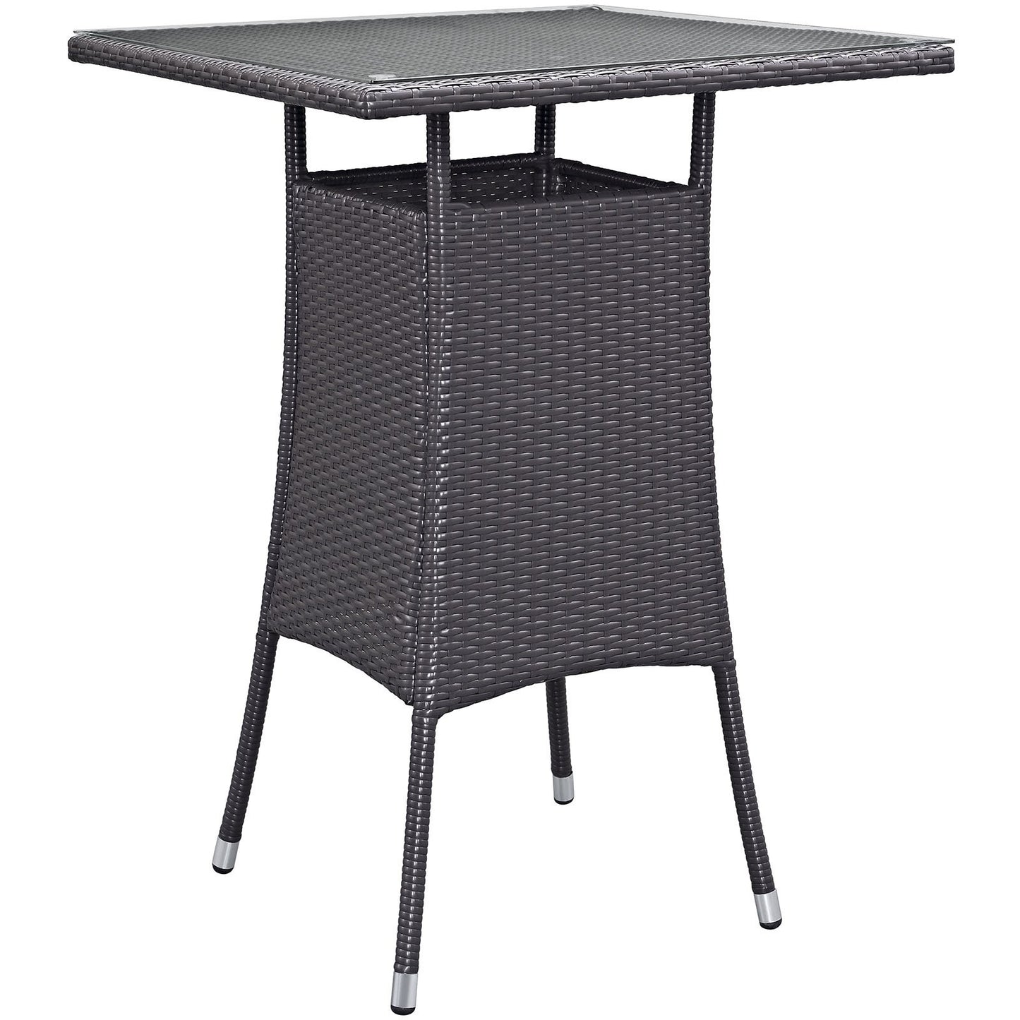 Patio Furniture Sets | Convene Outdoor Sectional Series | Durable Synthetic Rattan Weave | Powder-Coated Aluminum Frame | Elevate Your Outdoor Space with Elegance | Includes Small Bar Table | casafoyer.myshopify.com