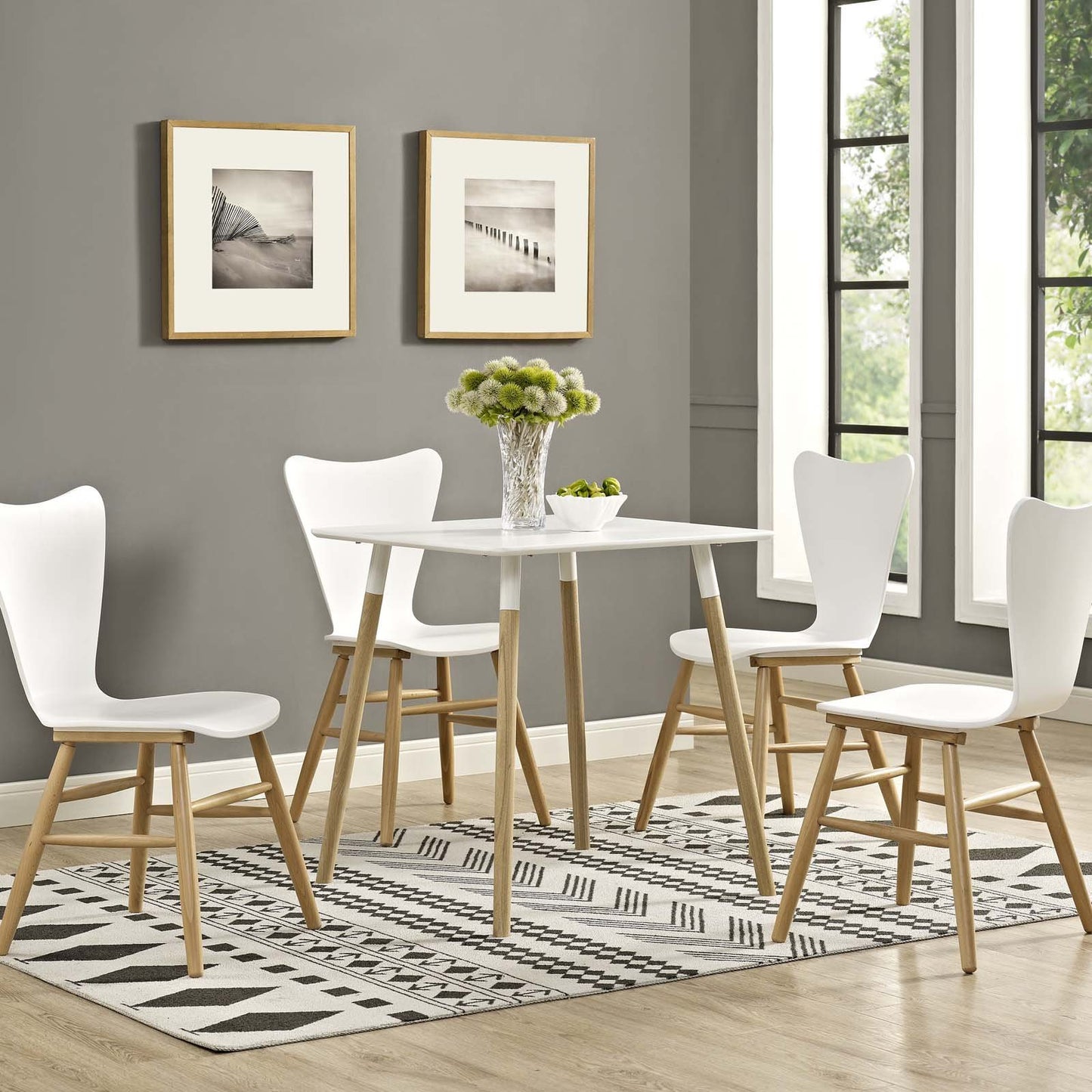 patio dining tables | CasaFoyer Continuum 28 Square Dining Table | Beechwood Legs | White Lacquer Top | Compact & Contemporary Design | casafoyer.myshopify.com