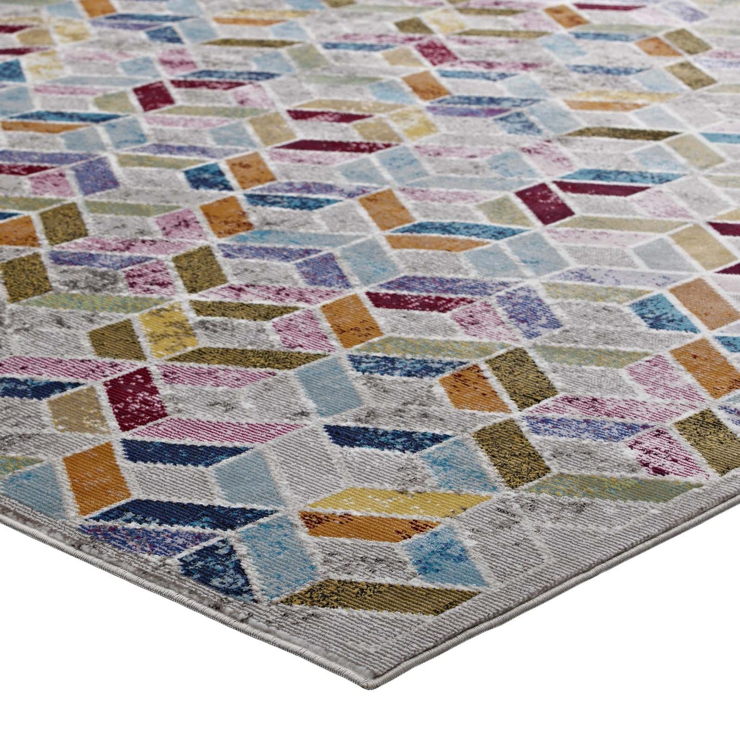 Carpet & Rugs | CasaFoyer Laleh Geometric Mosaic Area Rug | Modern Design | Durable Polypropylene | Non-Shedding | Stain-Resistant | 4x6 Size | casafoyer.myshopify.com