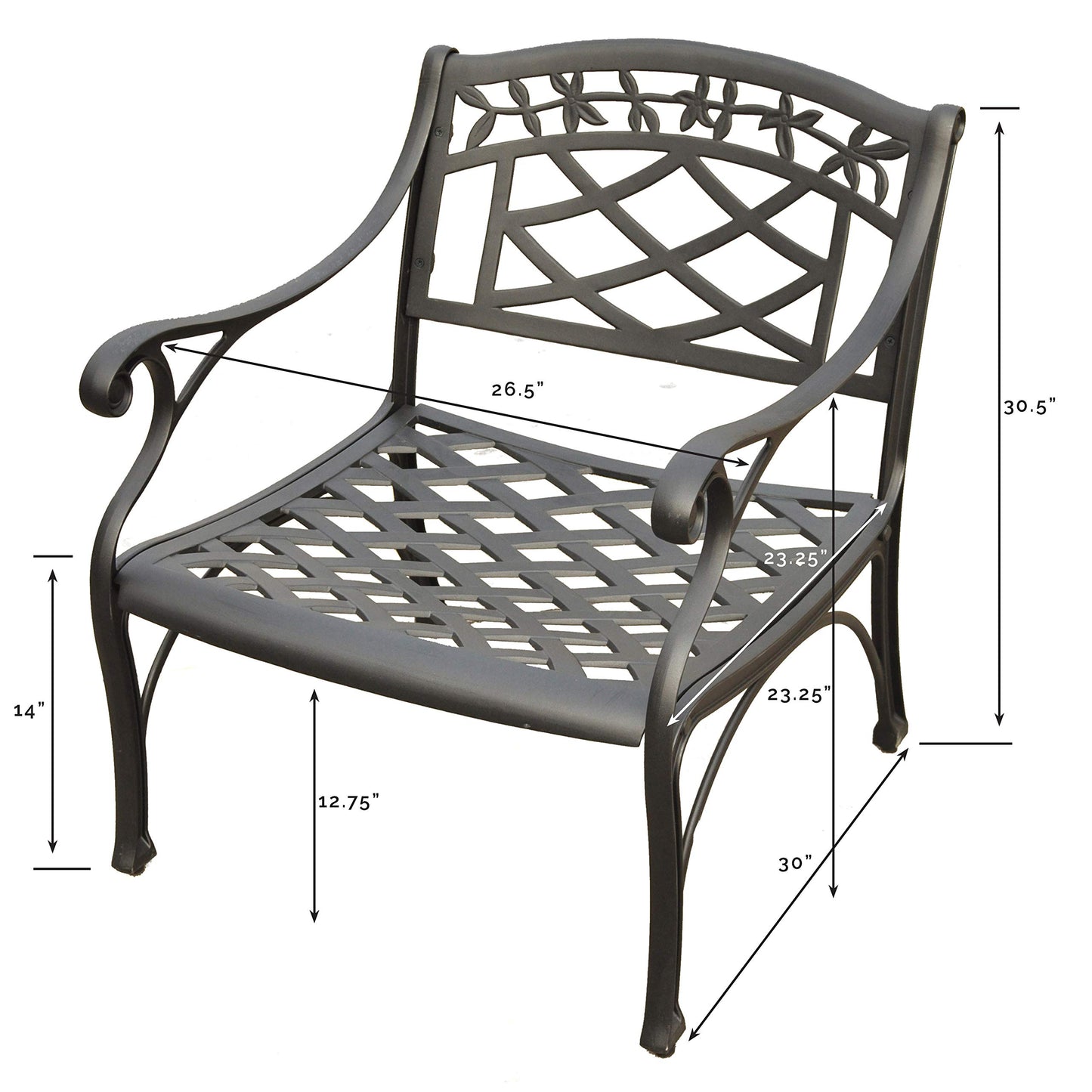 Patio Furniture Sets | Outdoor Furniture Set | Solid-Cast Aluminum | Charcoal Black Finish | Ergonomic Seats | Create Your Tranquil Oasis | casafoyer.myshopify.com