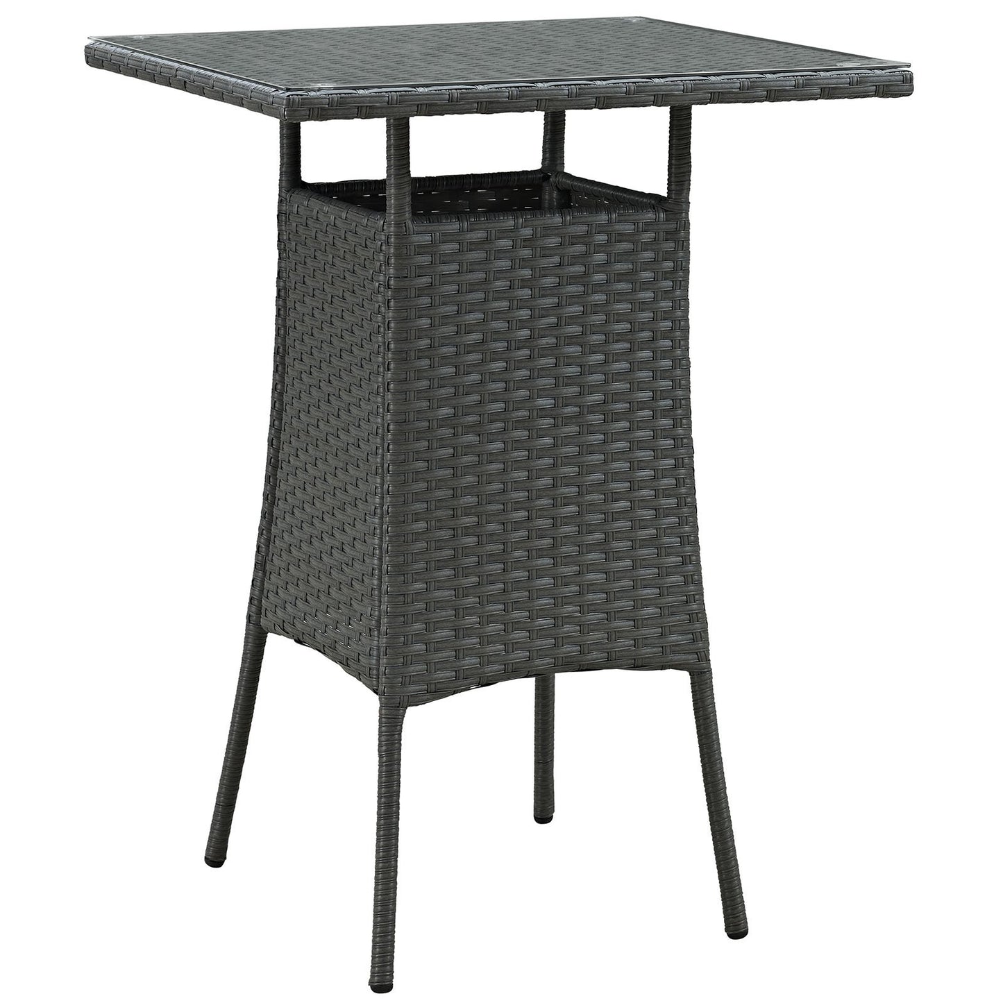 Patio Furniture Sets | Sojourn Outdoor Patio Furniture Collection | Square Bar Table | Synthetic Rattan Weave | UV Protection | Powder-Coated Aluminum Frame | Versatile Seating | Patio, Backyard, Poolside | casafoyer.myshopify.com