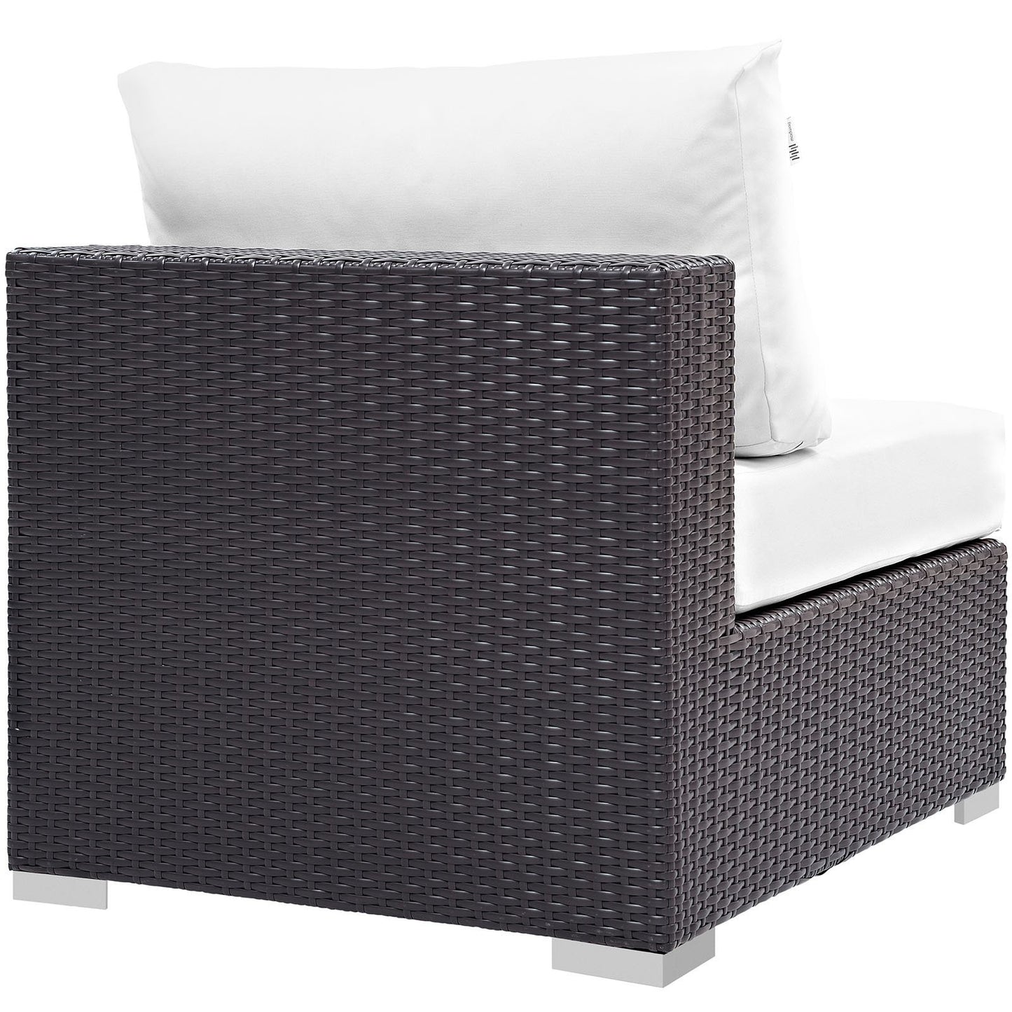 Patio Furniture Sets | Convene Outdoor Sectional Armless Patio Chair | Durable Rattan Weave | All-Weather Cushions | Versatile Design | casafoyer.myshopify.com