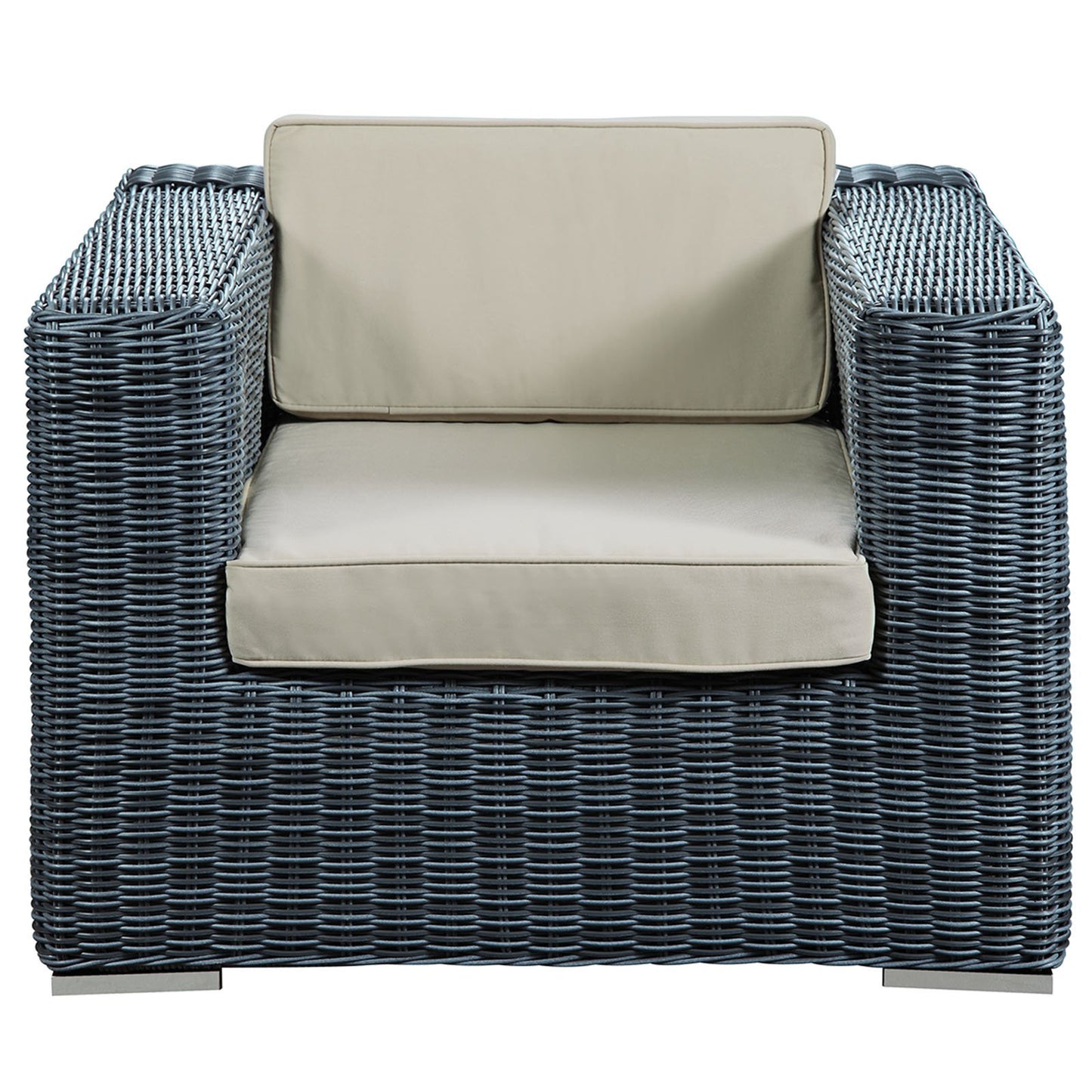 patio bistro sets | CasaFoyer Summon Outdoor Patio Arm Chair | Two-Tone Rattan | Sunbrella Cushions | Sturdy Aluminum Frame | Ultimate Outdoor Comfort | casafoyer.myshopify.com