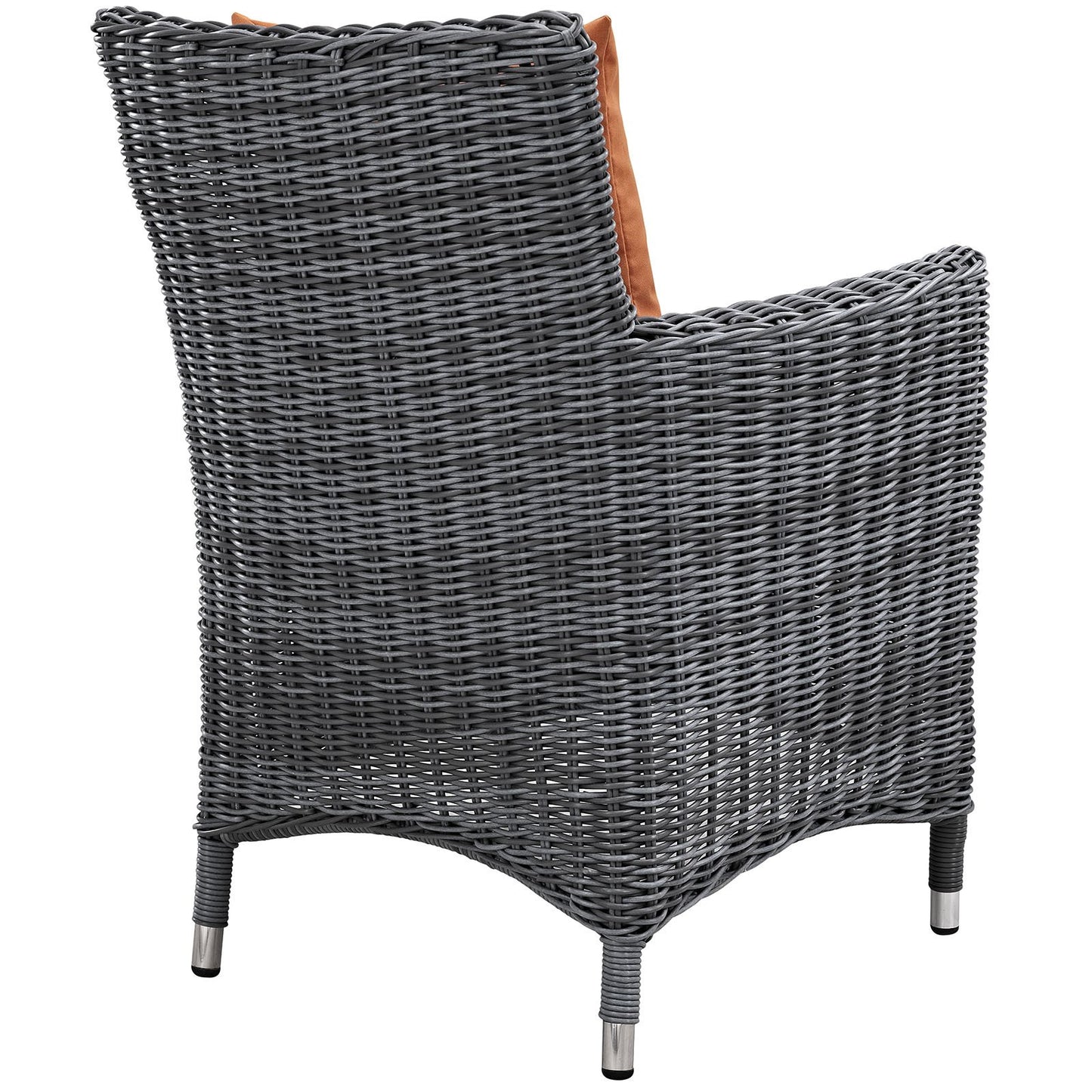 Patio Furniture Sets | Summon Outdoor Patio Dining Arm Chair | Two-Tone Rattan | Sunbrella Cushions | Aluminum Frame | casafoyer.myshopify.com