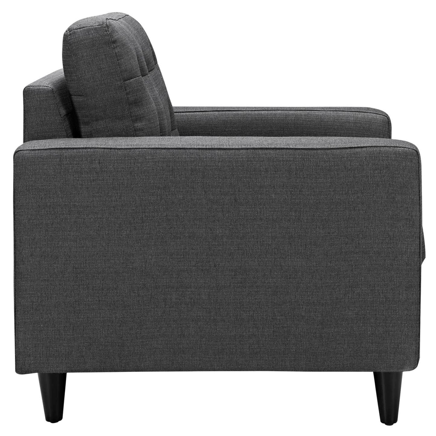 kitchen and dining room sets | CasaFoyer Empress Upholstered Armchair | Sofa Set - Exquisite Design | Tufted Buttons | Luxurious Cushions - Gray | casafoyer.myshopify.com