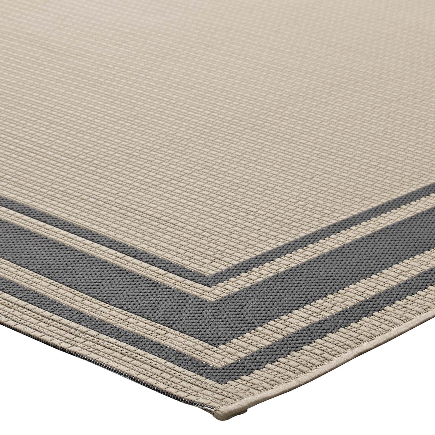 Carpet & Rugs | CasaFoyer Rim Solid Border Borderline Indoor/Outdoor Area Rug | Durable, Soft, Fade & Stain Resistant | 8x10 | Gray/Beige | casafoyer.myshopify.com