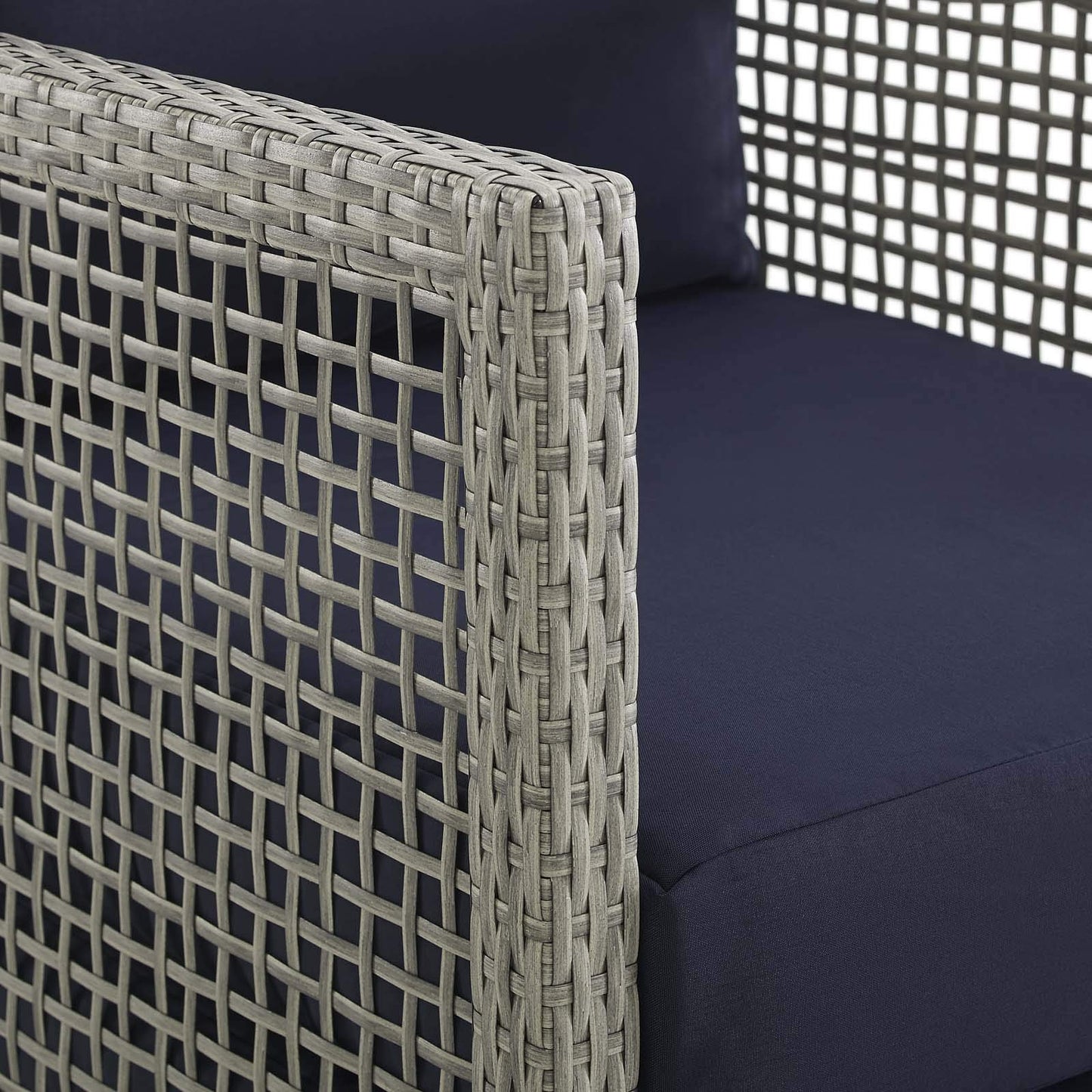 kitchen and dining room sets | CasaFoyer Aura Outdoor Patio Collection | Gray-on-Gray Wicker Rattan Set | Aluminum Frame | All-Weather Cushions | Ultimate Comfort | Versatile Design | Ideal for Gatherings | Includes Armchair, Coffee Table, Sofa | casafoyer.myshopify.com