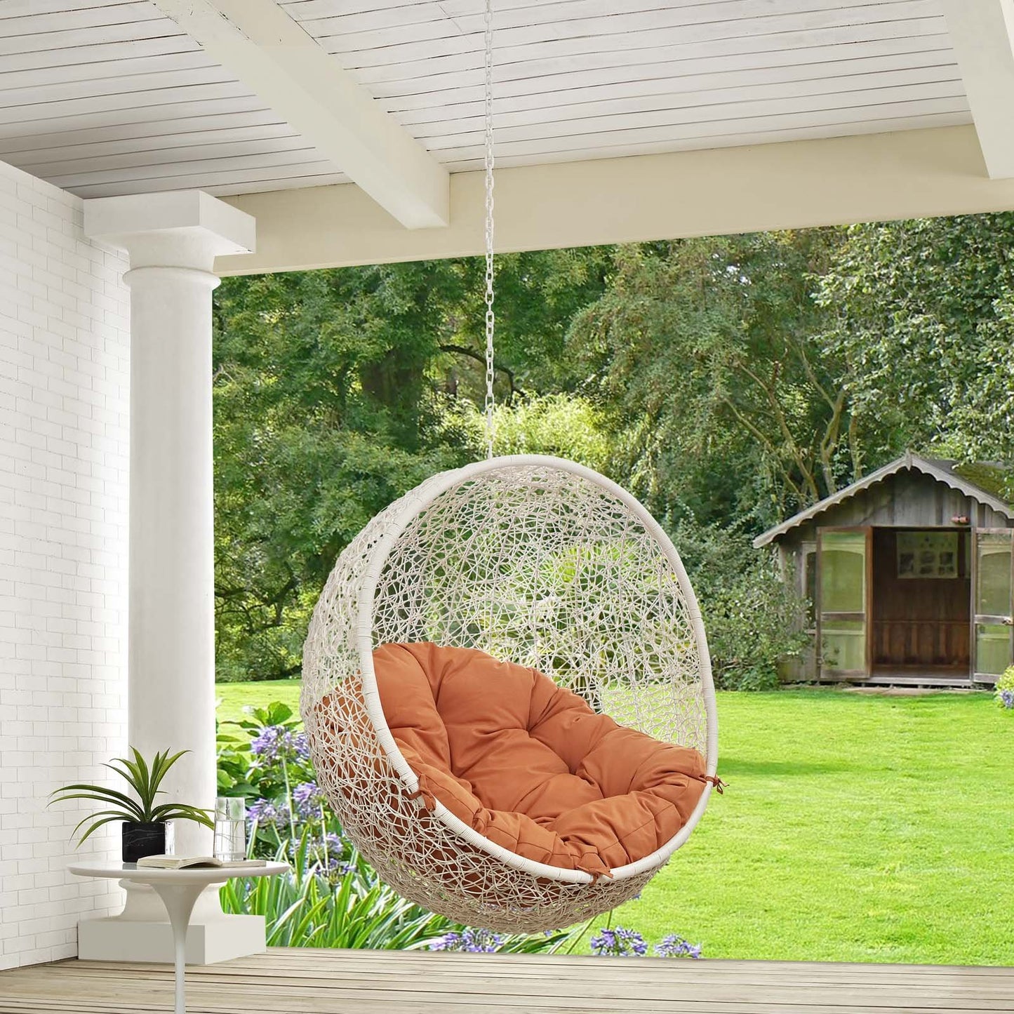 porch swings | Ergode Hide Outdoor Patio Swing Chair | Tranquil Island Retreat | Synthetic Rattan Weave | All-Weather Cushion | Powder-Coated Steel Frame | Adjustable Chain | UV Resistant | Ideal for Patio, Backyard, Porch | Indoor/Outdoor Lounge Furniture | casafoyer.myshopify.com