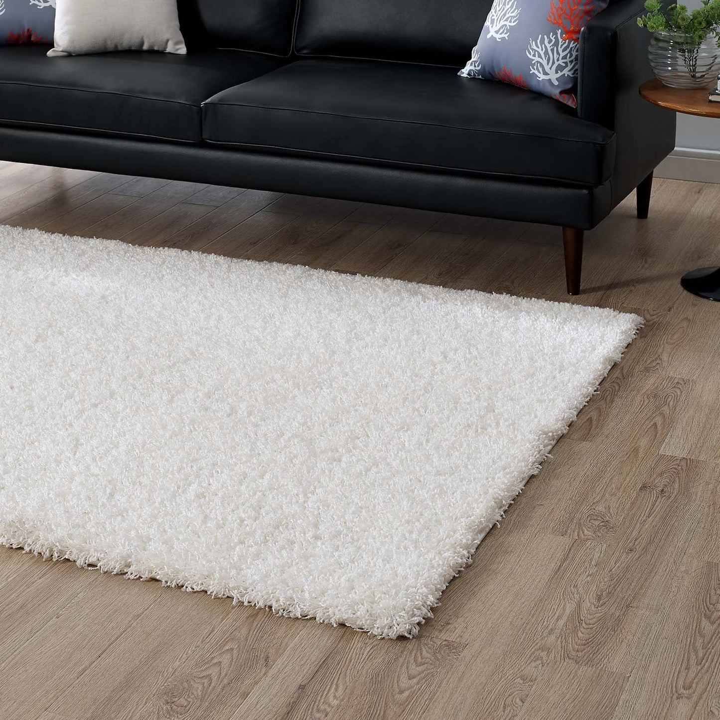 Carpet & Rugs | CasaFoyer Enyssa Solid Shag Area Rug | Durable Polypropylene | Traditional & Modern Styles | Cozy 2 High Pile | Non-Shedding | Stain Resistant | Easy to Maintain | 5x8 Size | Ivory White | casafoyer.myshopify.com