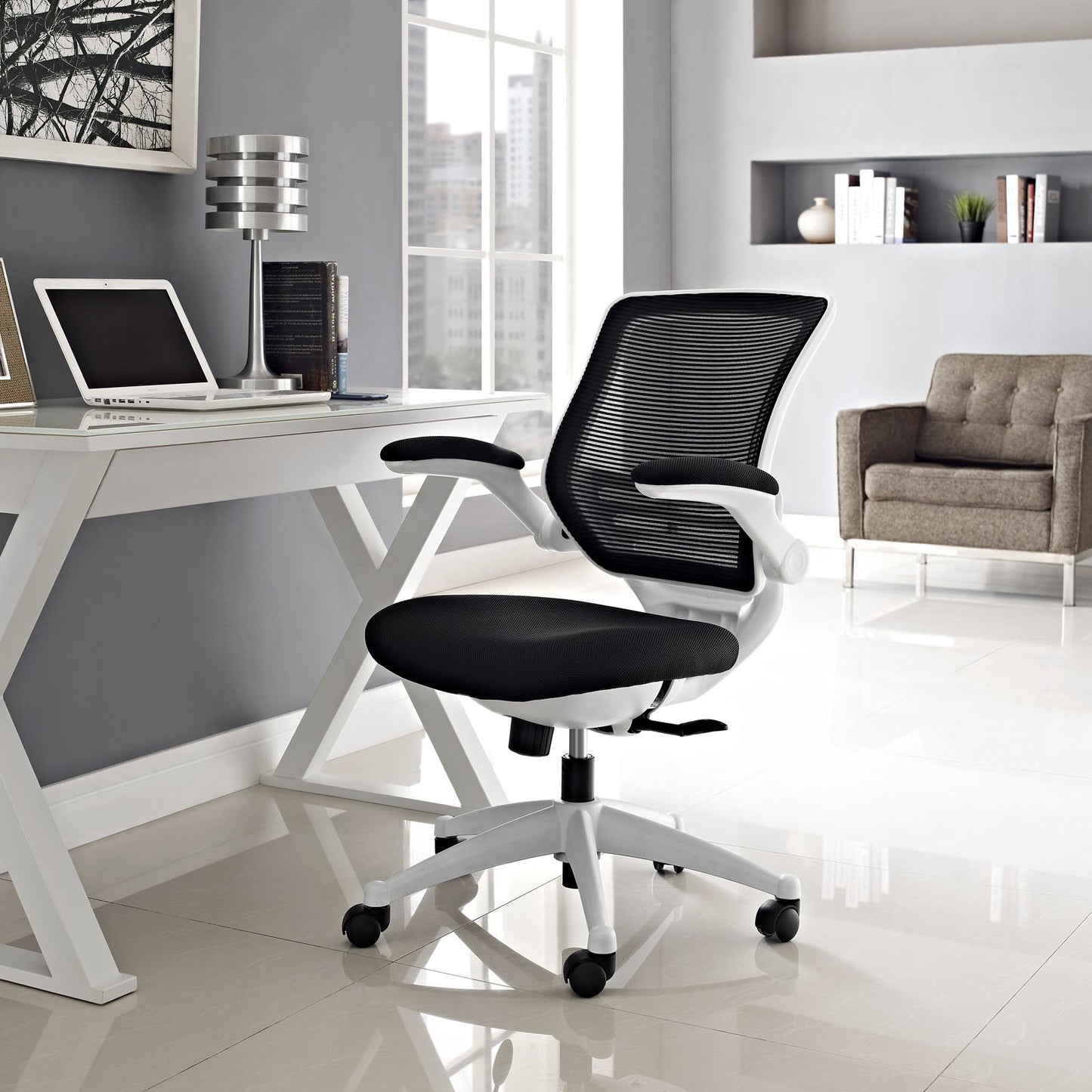 home office desk chairs | CasaFoyer Edge Office Chair | Revolutionary Functional Comfort | Customizable Features | Breathable Mesh Seat | Sleek White Frame | casafoyer.myshopify.com