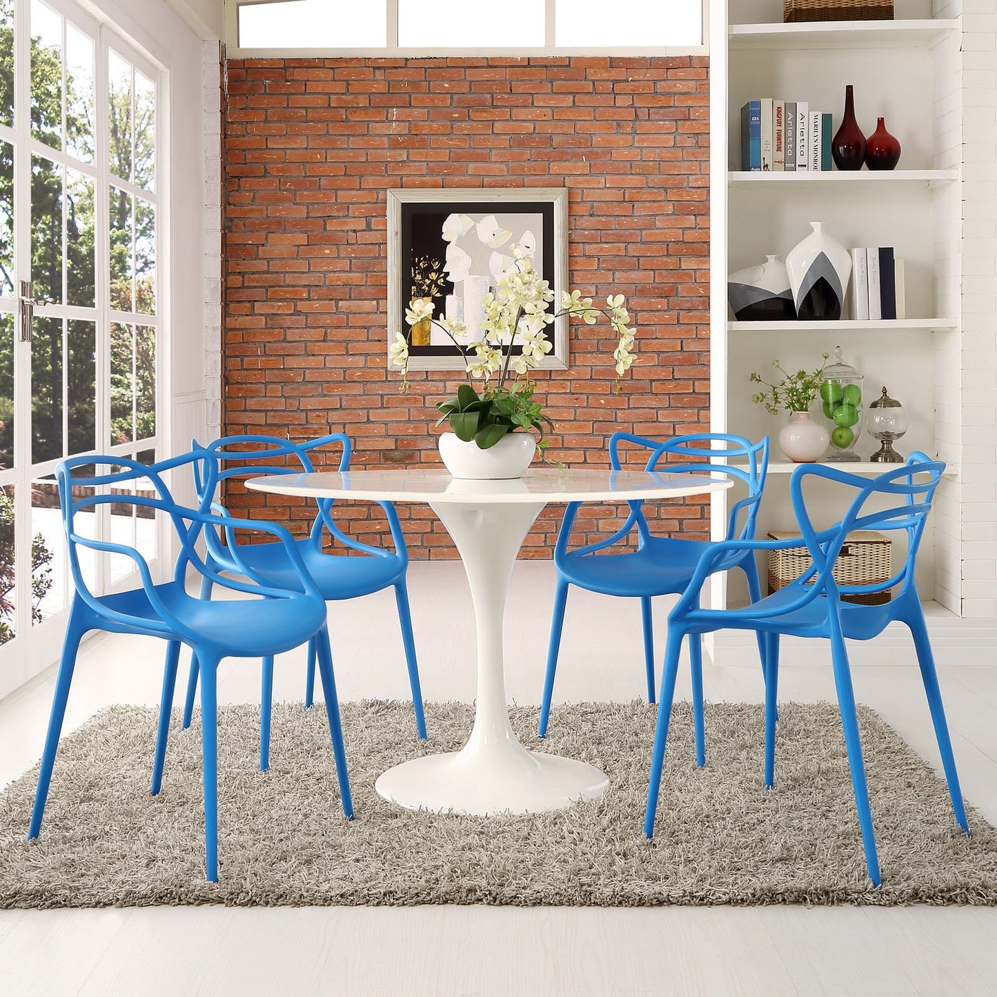 home office desk chairs | CasaFoyer Entangled Dining Chair Set of 4 | Captivating Organic Design | Molded Plastic | Foot Caps | Fully Assembled | Wipe-Clean Surface | casafoyer.myshopify.com