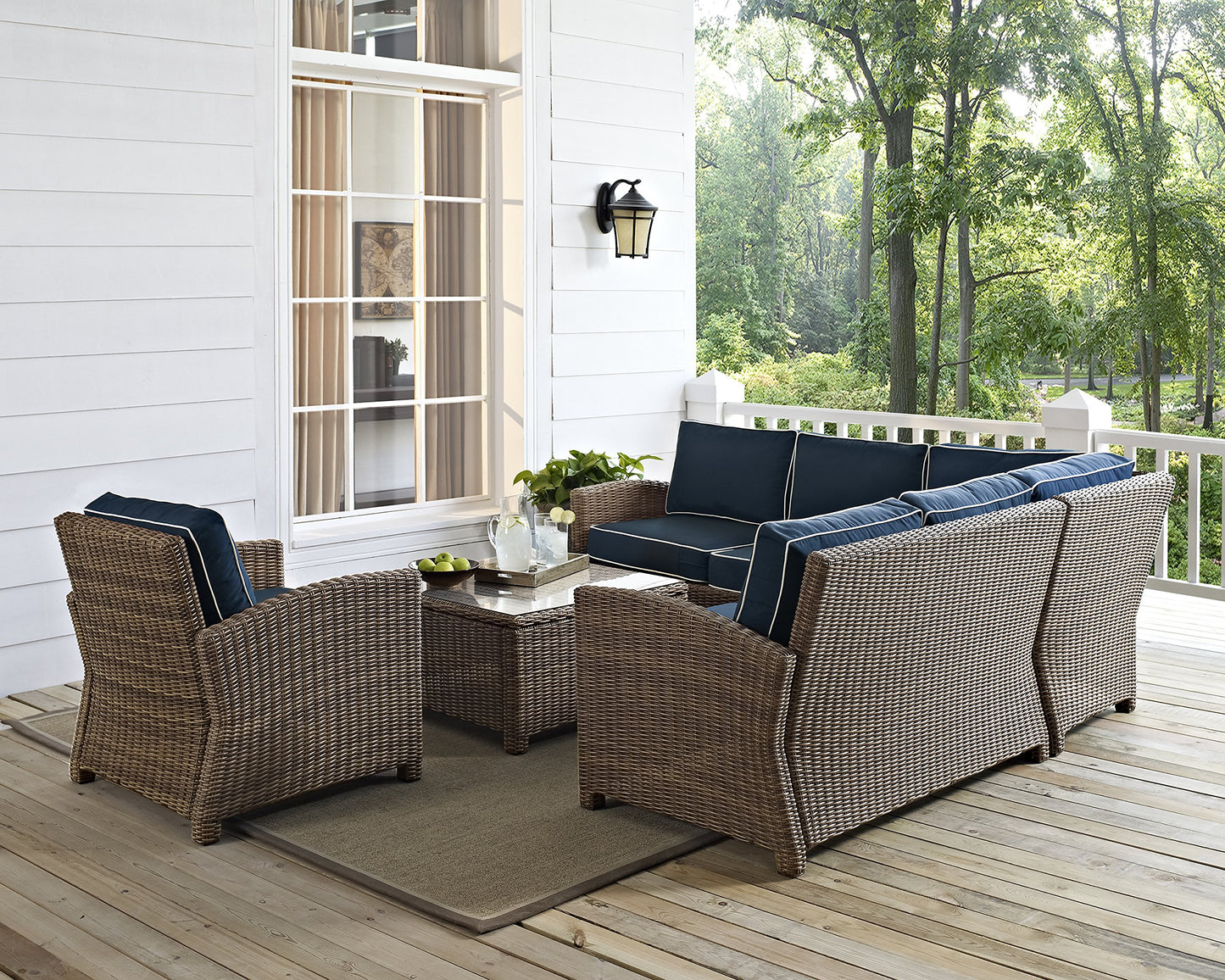 Patio Furniture Sets | CasaFoyers Bradenton Collection | All-Weather Wicker Sectional for Outdoor Entertaining | Customizable, UV Resistant, Durable | casafoyer.myshopify.com
