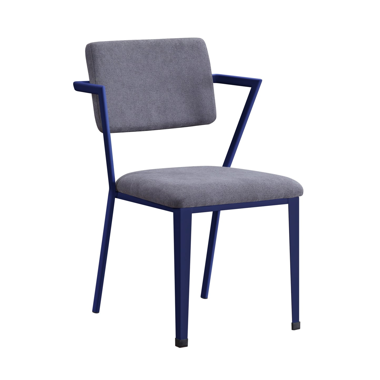 CasaFoyer KD Chair - High Back Stationary Seat with Padded Cushion, Solid Pattern, Metal Frame, Open Back Design, Sturdy Metal Legs