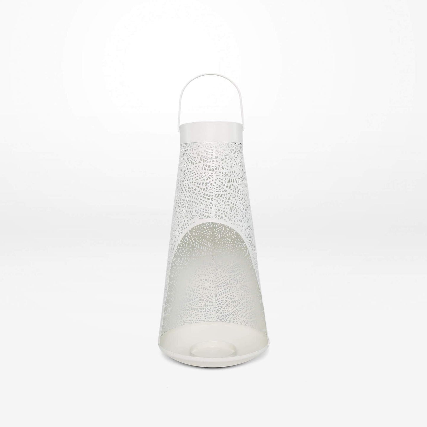 Decorative Candle Lanterns, Kitchen & Dining Features | Elegant Moroccan Inspired Lantern - Gardenia Cream - 2 Sizes - Galvanized Iron - Outdoor Candle Holder - 17x28x17cm & 18x40x18cm | casafoyer.myshopify.com
