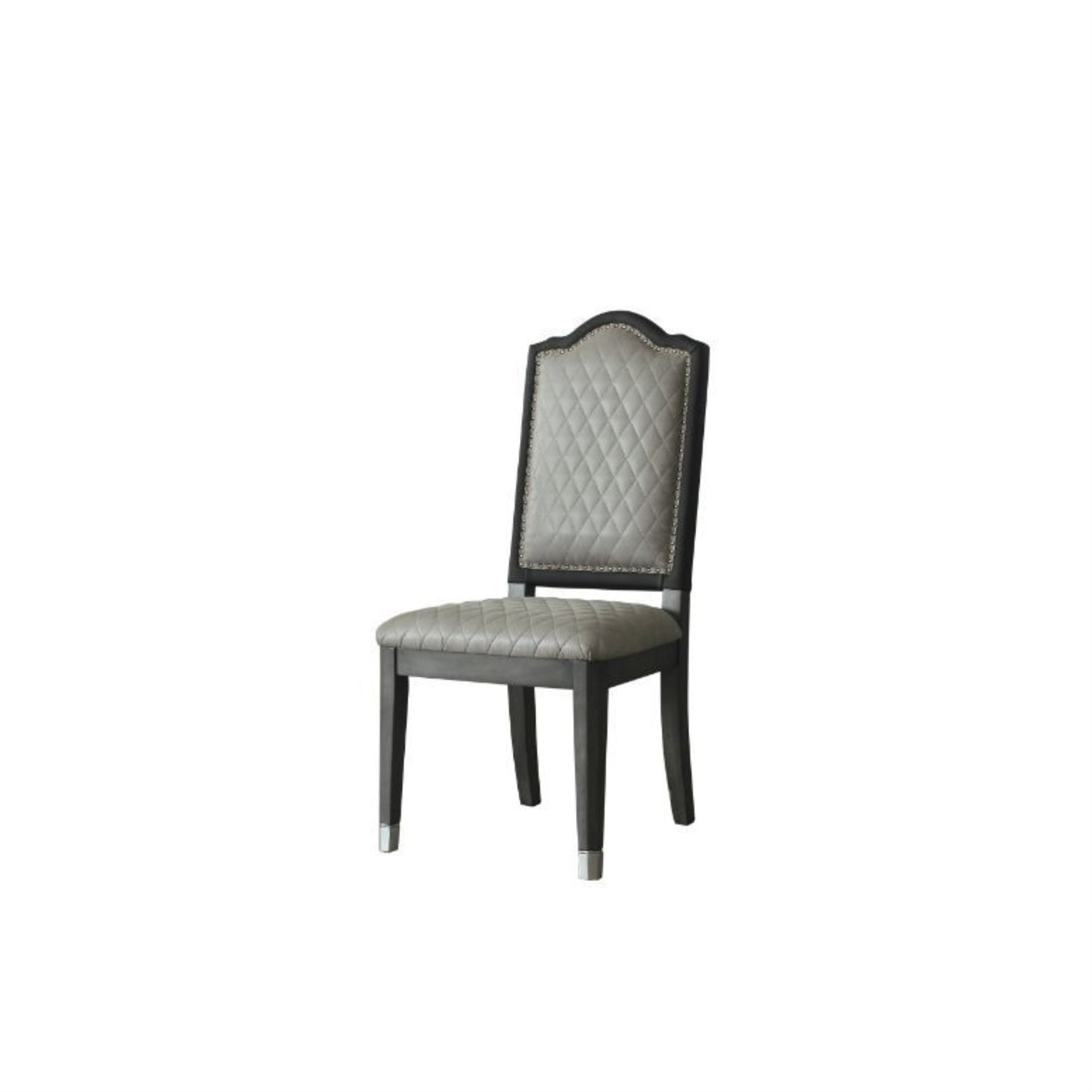 CasaFoyer House Beatrice Dining Set: European Romanticism-inspired, Timelessly Refined Wooden Table & Chairs with Exquisite Faux Leather Upholstery. Supreme Comfort & Sublime Simplicity in Two-Toned Finish.