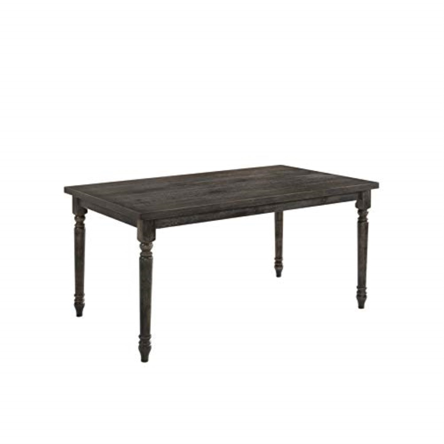 CasaFoyer Sturdy Wood Rectangular Dining Table | Elegant Turned Legs | Ideal for Casual Meals and Family Gatherings | Seats 6 Comfortably