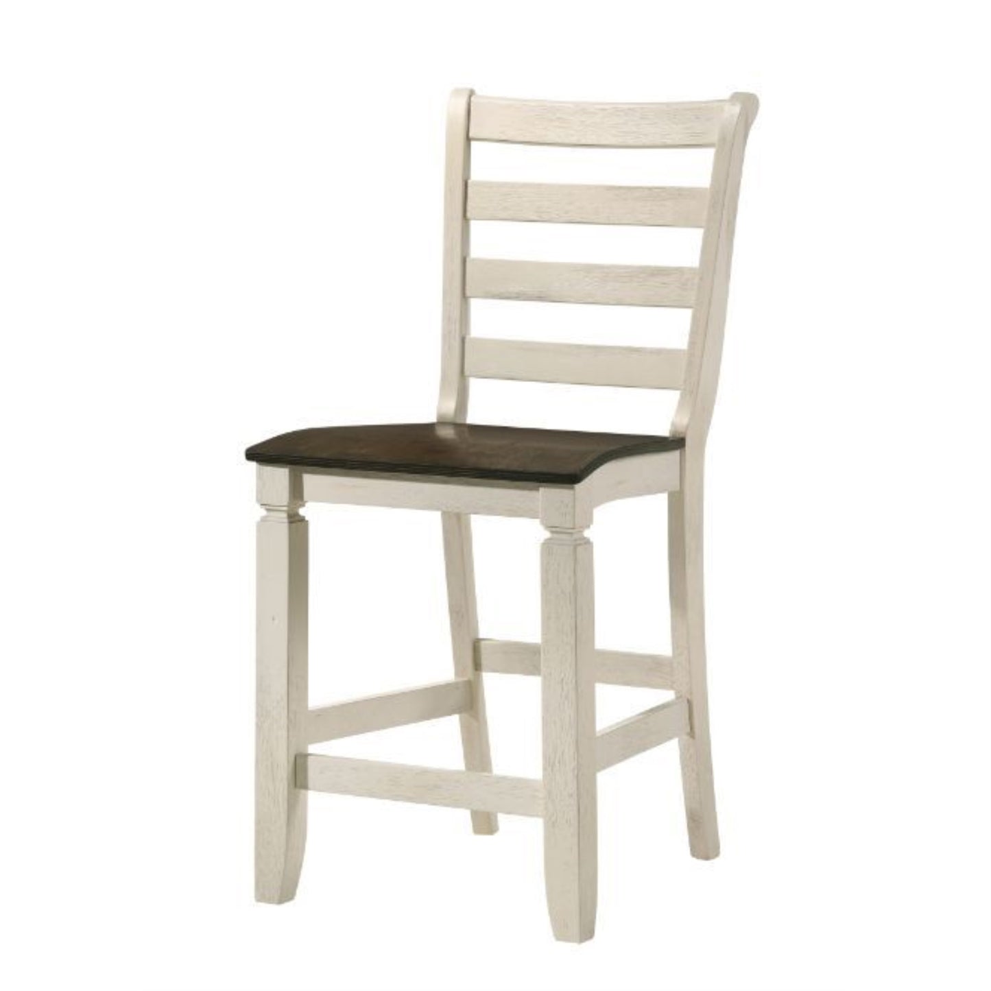 CasaFoyer Tasnim Collection: Versatile Dining Table with Storage Cabinet, Open Shelves | Server with Ample Storage, Wine Storage | Counter Height Chairs & Backless Stool | Oak & Antique White Finish