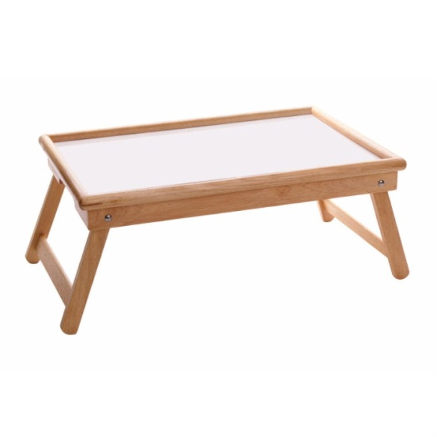 CasaFoyer Ventura Breakfast Bed Tray - Flip-Top Tray for Reading & Writing - Foldable Legs - Natural Wood Finish - Versatile & Convenient - 24.66" W x 13.94" D x 9.22" H - 4.41 lbs