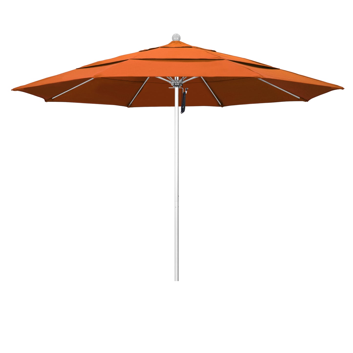 CasaFoyer 11' Commercial Grade Patio Umbrella - Durable Aluminum Frame, Fiberglass Ribs, Pulley Lift System - 3-Year Warranty - Ideal for Residential & Commercial Use
