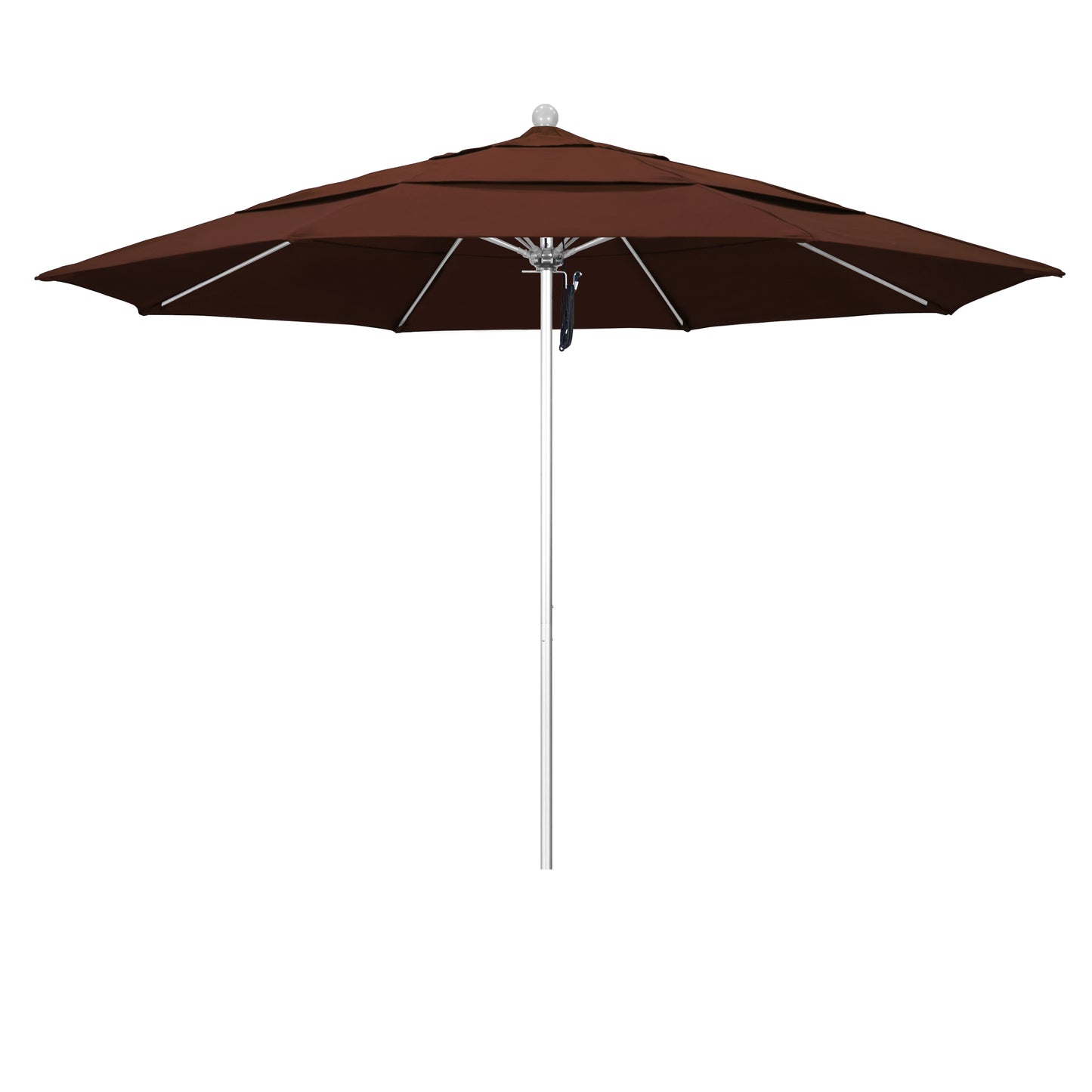 CasaFoyer 11' Commercial Grade Umbrella with Sturdy Aluminum Frame, Fiberglass Ribs, and Pulley Lift System - 3-Year Warranty