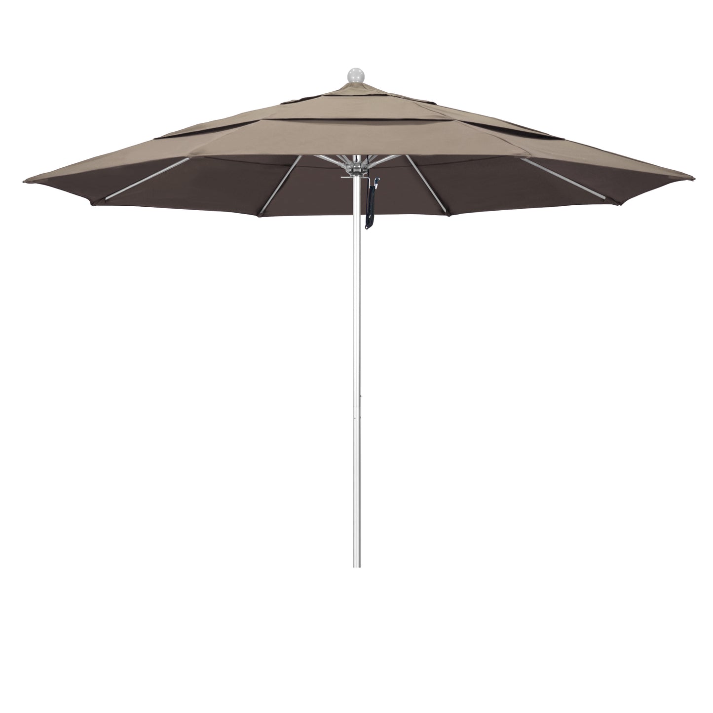 CasaFoyer 11' Commercial Grade Patio Umbrella with Sturdy Aluminum Frame, Fiberglass Ribs, and Pulley Lift System - 3-Year Warranty Included