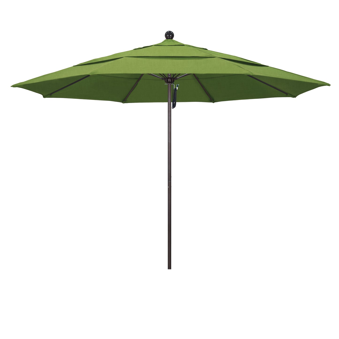 CasaFoyer 11' Commercial Grade Patio Umbrella with Sturdy Aluminum Frame, Fiberglass Ribs, and Efficient Pulley Lift System - 3-Year Warranty