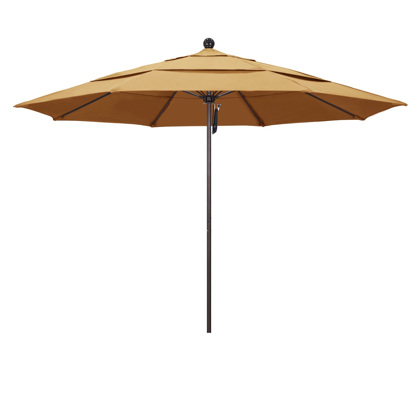 CasaFoyer 11' Commercial Grade Patio Umbrella with Sturdy Aluminum Frame, Fiberglass Ribs, and Efficient Pulley Lift System - 3-Year Warranty