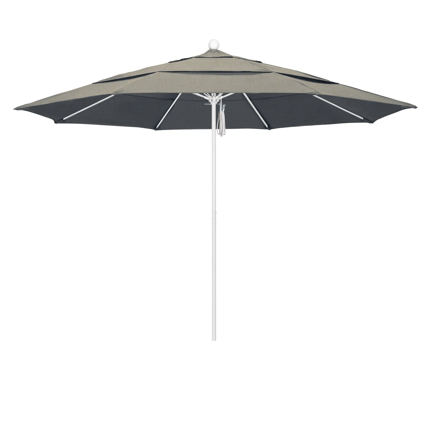 CasaFoyer 11' Commercial Grade Patio Umbrella with Aluminum Frame, Fiberglass Ribs, and Pulley Lift System - Durable and User-Friendly, 3-Year Warranty