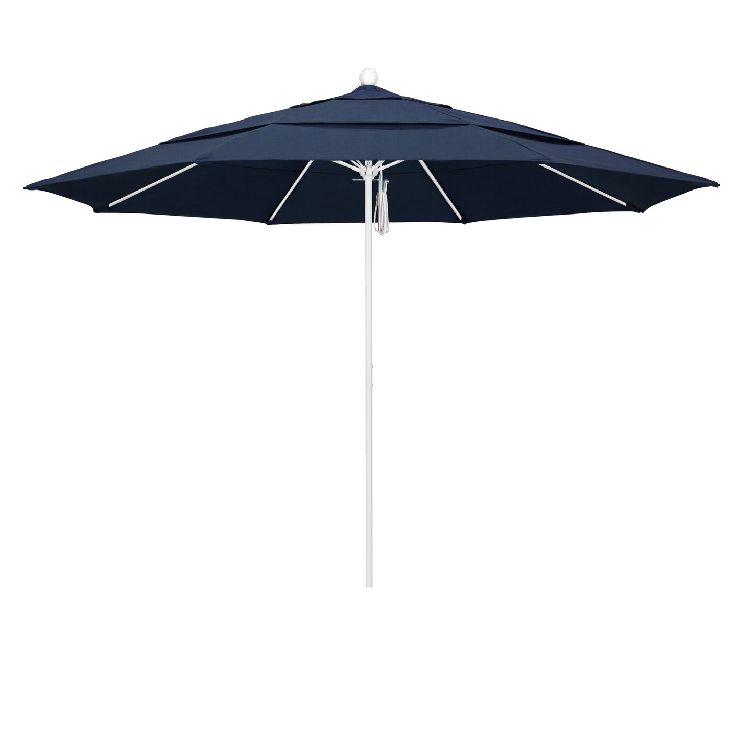 CasaFoyer 11' Commercial Grade Patio Umbrella with Sturdy Aluminum Frame, Fiberglass Ribs, and Pulley Lift System - 3-Year Warranty