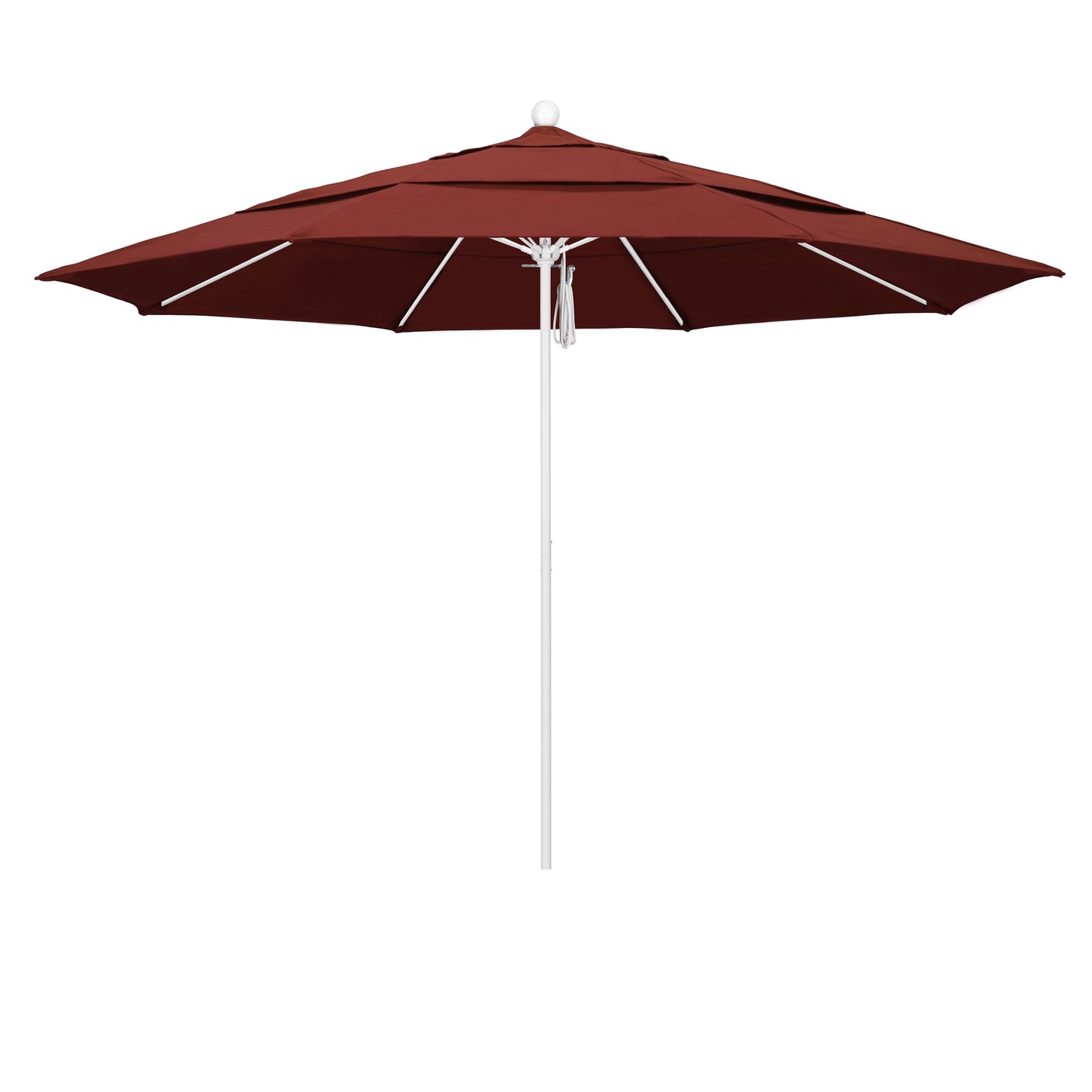 CasaFoyer 11' Commercial Grade Patio Umbrella - Heavy-Duty Construction, Aluminum Frame, Fiberglass Ribs, Pulley Lift System, 3-Year Warranty