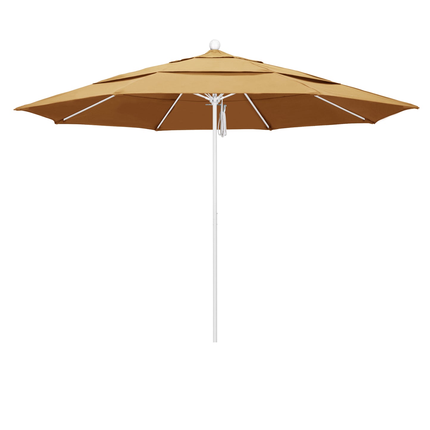 CasaFoyer 11' Commercial Grade Patio Umbrella with Sturdy Aluminum Frame, Fiberglass Ribs, and 3-Year Warranty - Easy Pulley Lift System