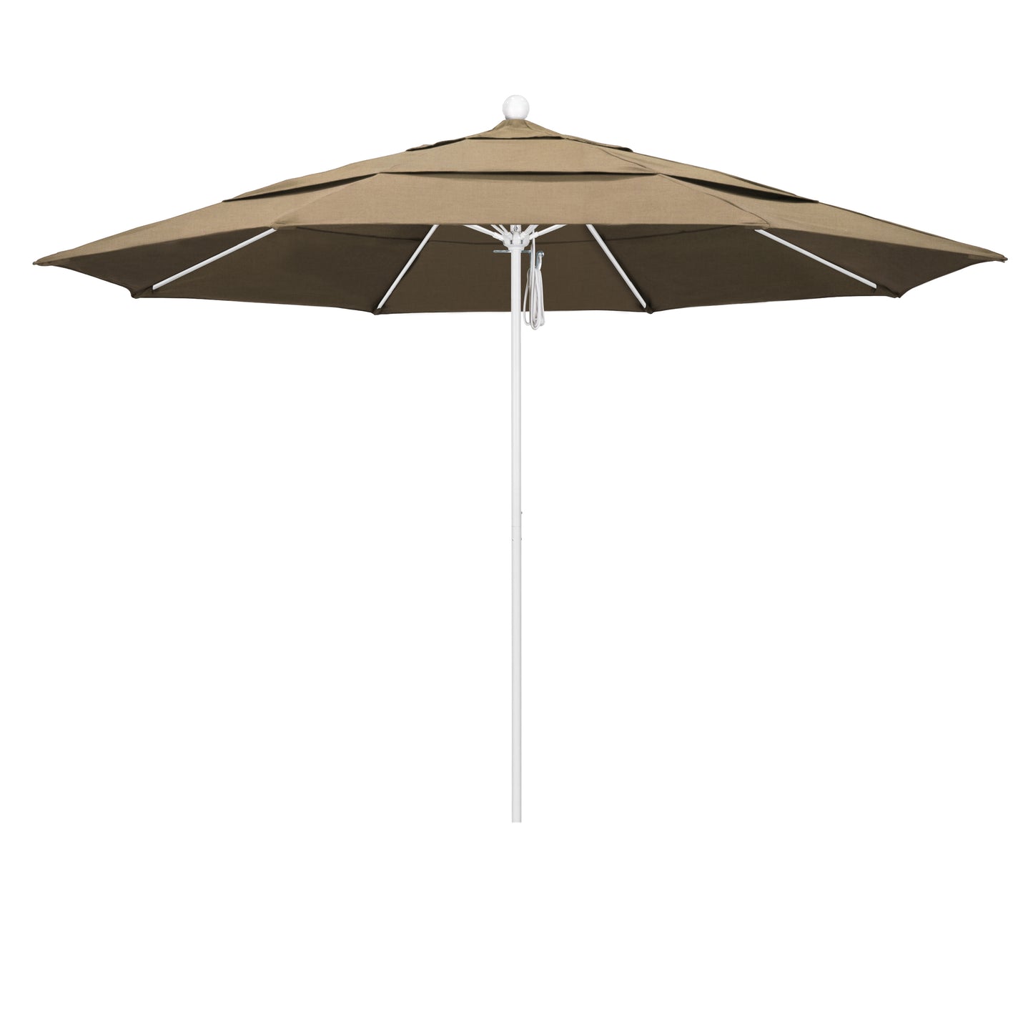 CasaFoyer 11' Commercial Grade Patio Umbrella with Sturdy Aluminum Frame, Fiberglass Ribs, and Pulley Lift System - 3-Year Warranty Included