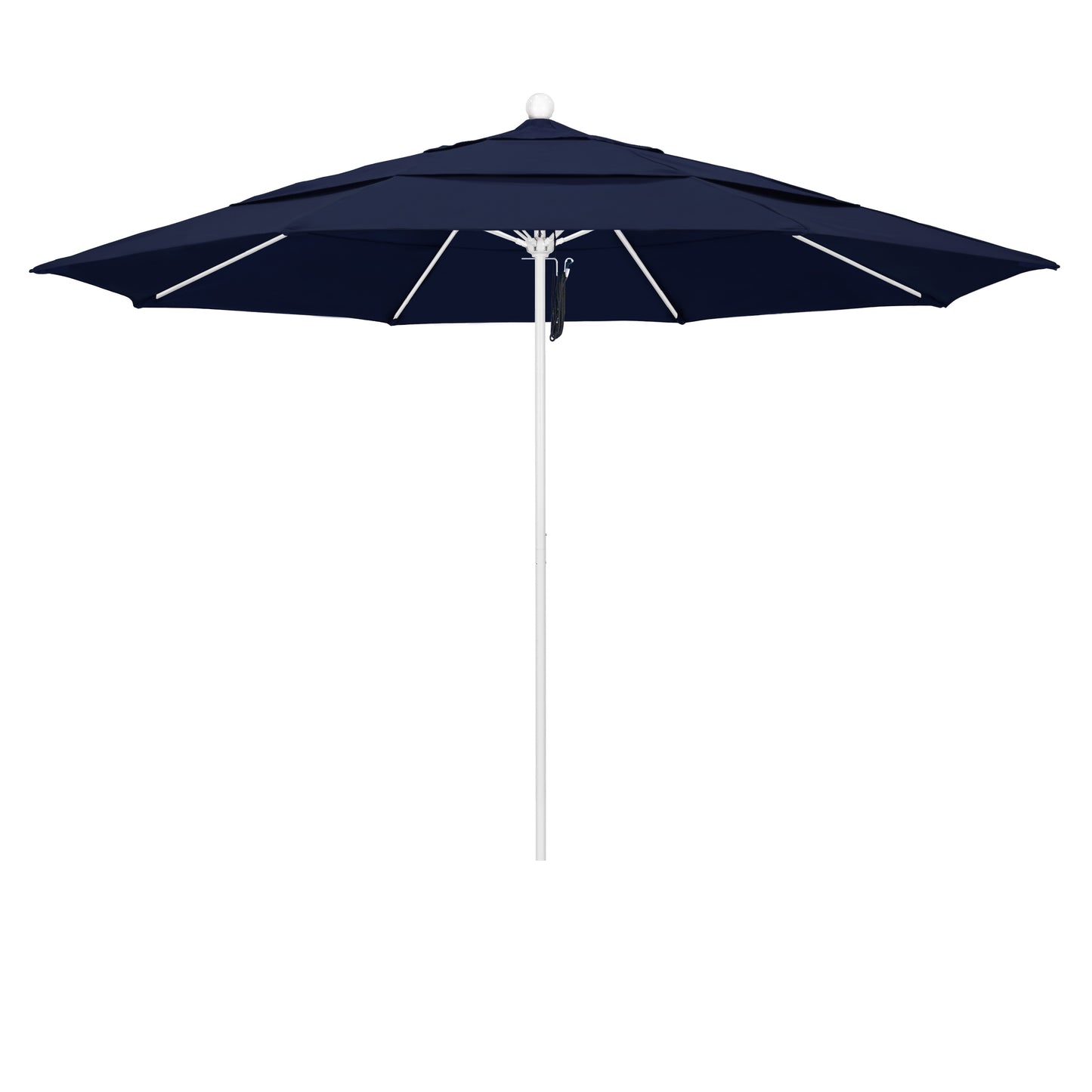 CasaFoyer 11' Commercial Grade Patio Umbrella | Durable Aluminum Frame | Fiberglass Ribs | Pulley Lift System | 3-Year Warranty | Navy Fabric
