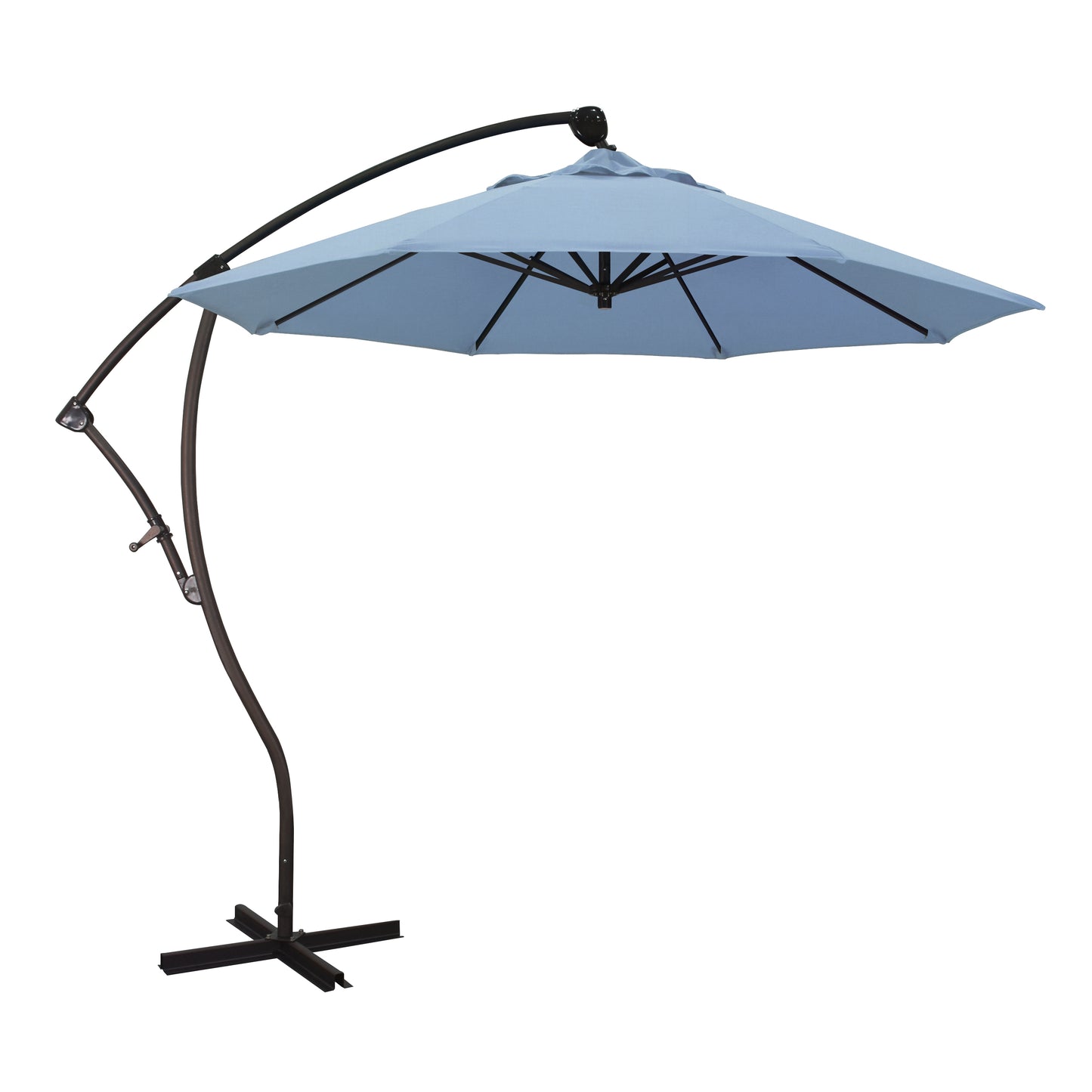 CasaFoyer California Umbrella BA 908 9ft Cantilever Umbrella | 360 Rotation & Tilt | Sturdy Aluminum Pole & Ribs | Sunbrella Fabric | Easy Crank Lift