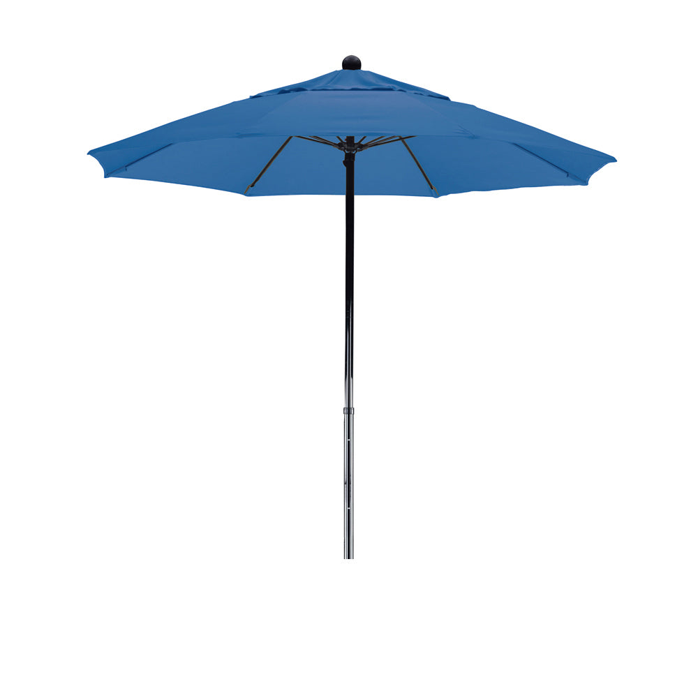 CasaFoyer EFFO758 7-Foot Commercial Grade Umbrella with Fiberglass Frame - Weather Resistant, Adjustable Height Pole - Perfect for Outdoor Dining - Pacific Blue Fabric