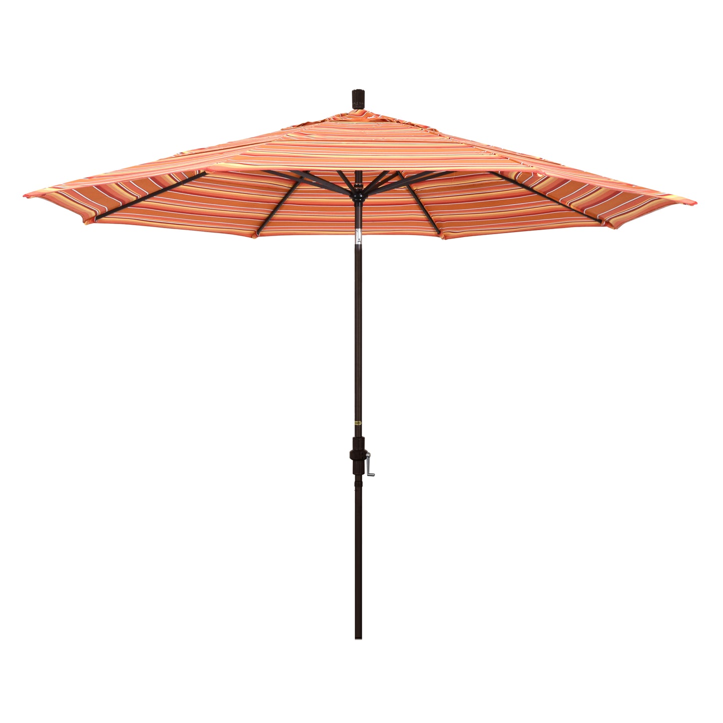 CasaFoyer 11' California Umbrella - Residential Market Style with Collar Tilt Design, Durable Aluminum Frame, and 11ft Size. Sunbrella 1A Dolce Mango Fabric.