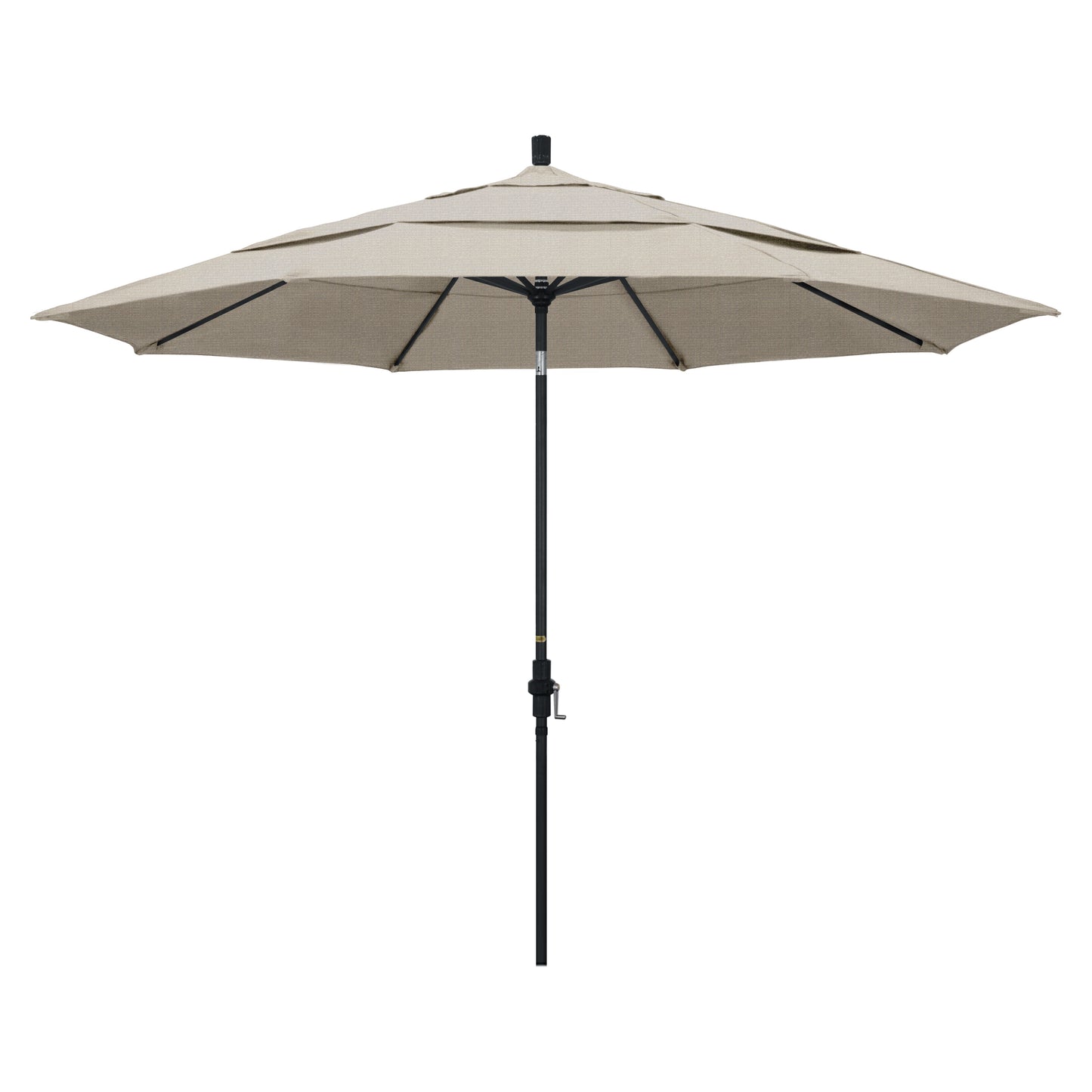 CasaFoyer 11' California Umbrella - Market Style with Collar Tilt, Durable Aluminum Frame, Crank-to-Open Feature, Olefin Woven Granite Fabric