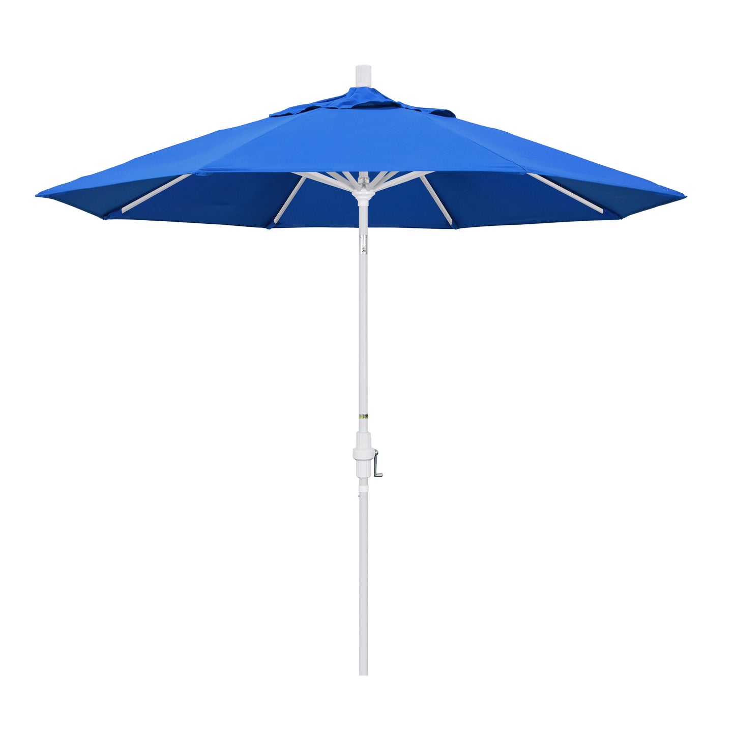 CasaFoyer California Umbrella 9' Market Umbrella with Collar Tilt and Crank Lift - Durable Aluminum Frame - Easy Angle Adjustment - Olefin Royal Blue Fabric