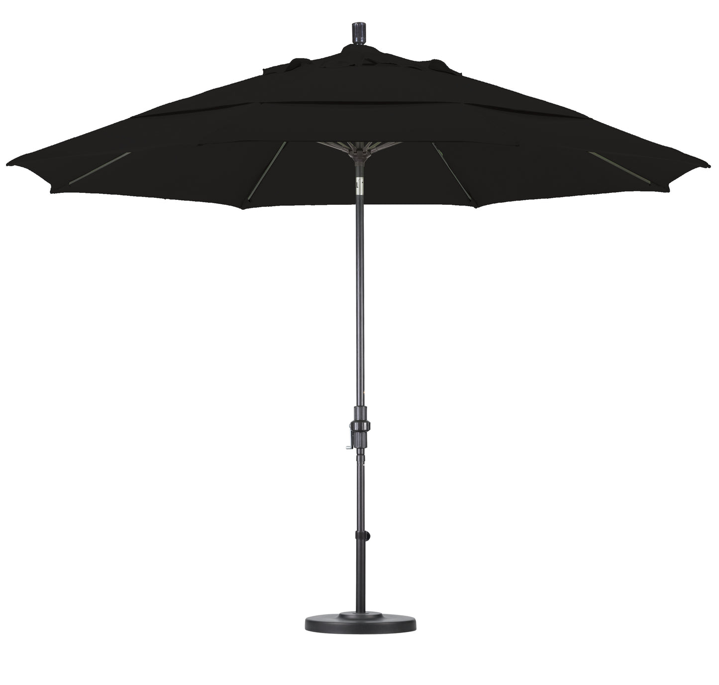 CasaFoyer 11' California Market Umbrella with Commercial-Grade Design, Aluminum Pole, Fiberglass Ribs, Collar Tilt, and User-Friendly Crank Lift