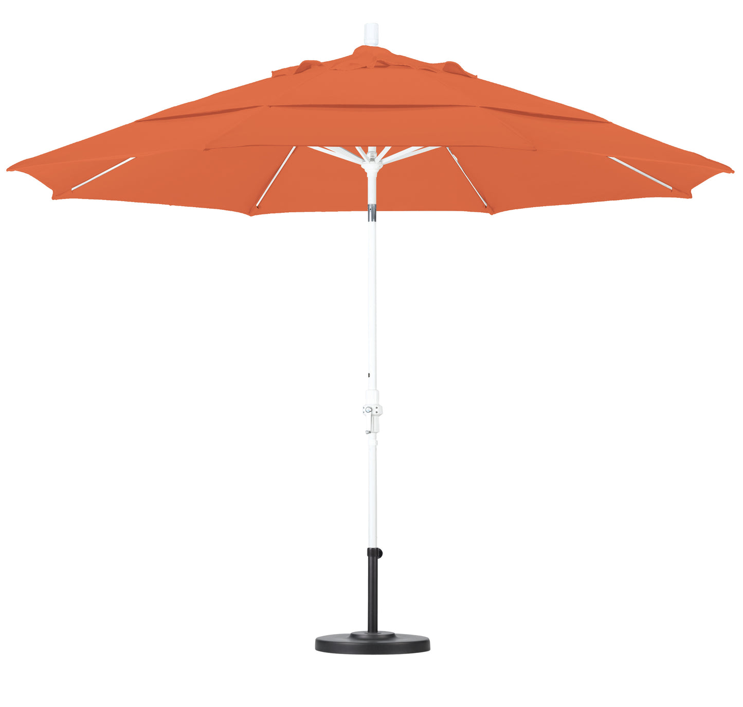 CasaFoyer 11' California Market Umbrella with Commercial-Grade Design, Aluminum Pole, Fiberglass Ribs, Collar Tilt, and Wind-Resistant Canopy
