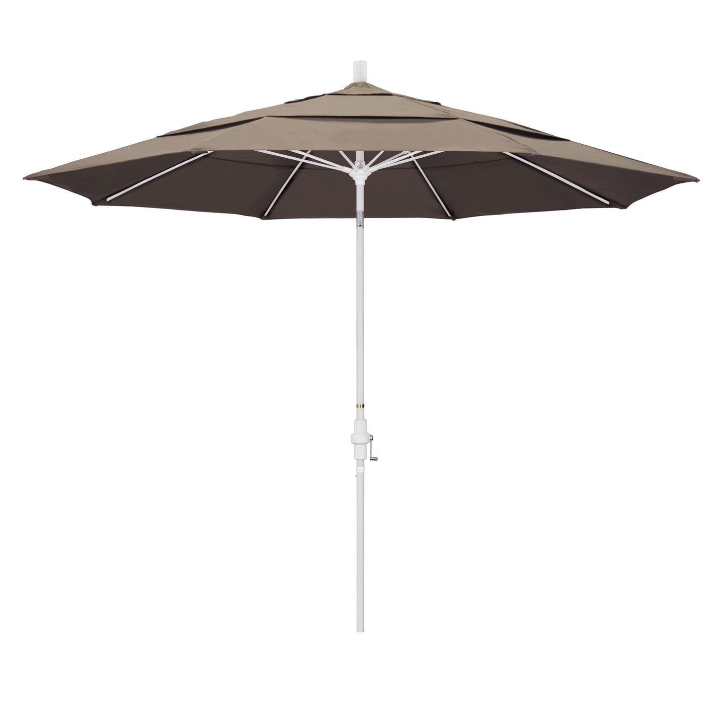 CasaFoyer 11' California Market Umbrella with Commercial-Grade Design, Aluminum Pole, Fiberglass Ribs, Collar Tilt, and Wind-Resistant Canopy