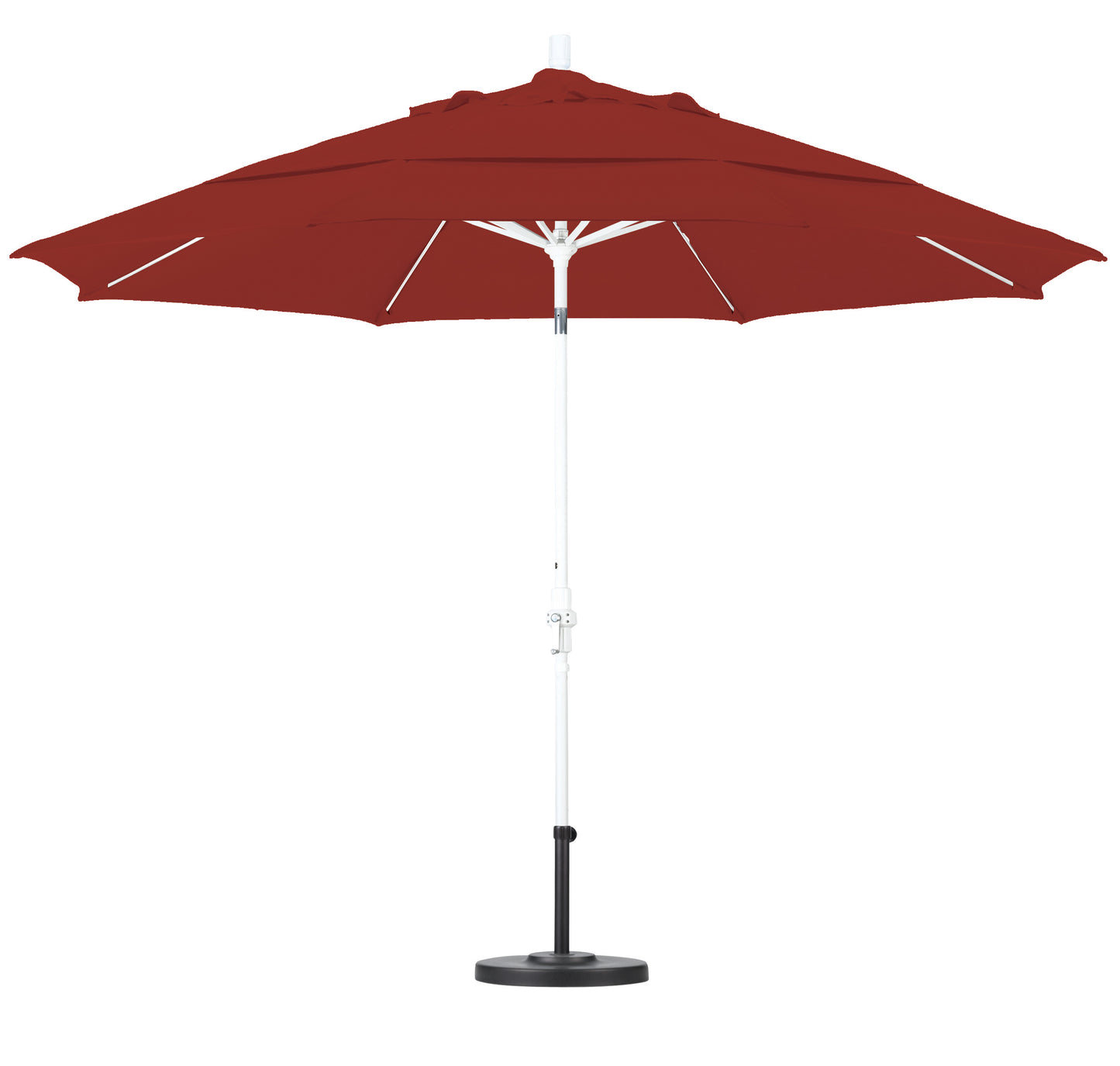 CasaFoyer 11' California Market Umbrella with Commercial-Grade Design, Aluminum Pole, Fiberglass Ribs, Collar Tilt, and Wind-Resistant Canopy