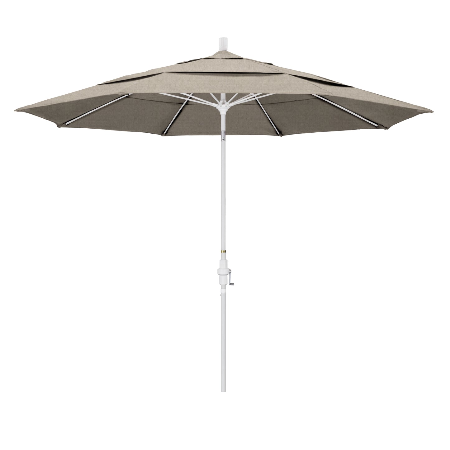 CasaFoyer 11' California Market Umbrella - Sturdy Aluminum Pole, Fiberglass Ribs, Collar Tilt, Crank Lift - Enhanced Durability & Flexibility - User-Friendly & Durable - Enjoyable Shade for Years