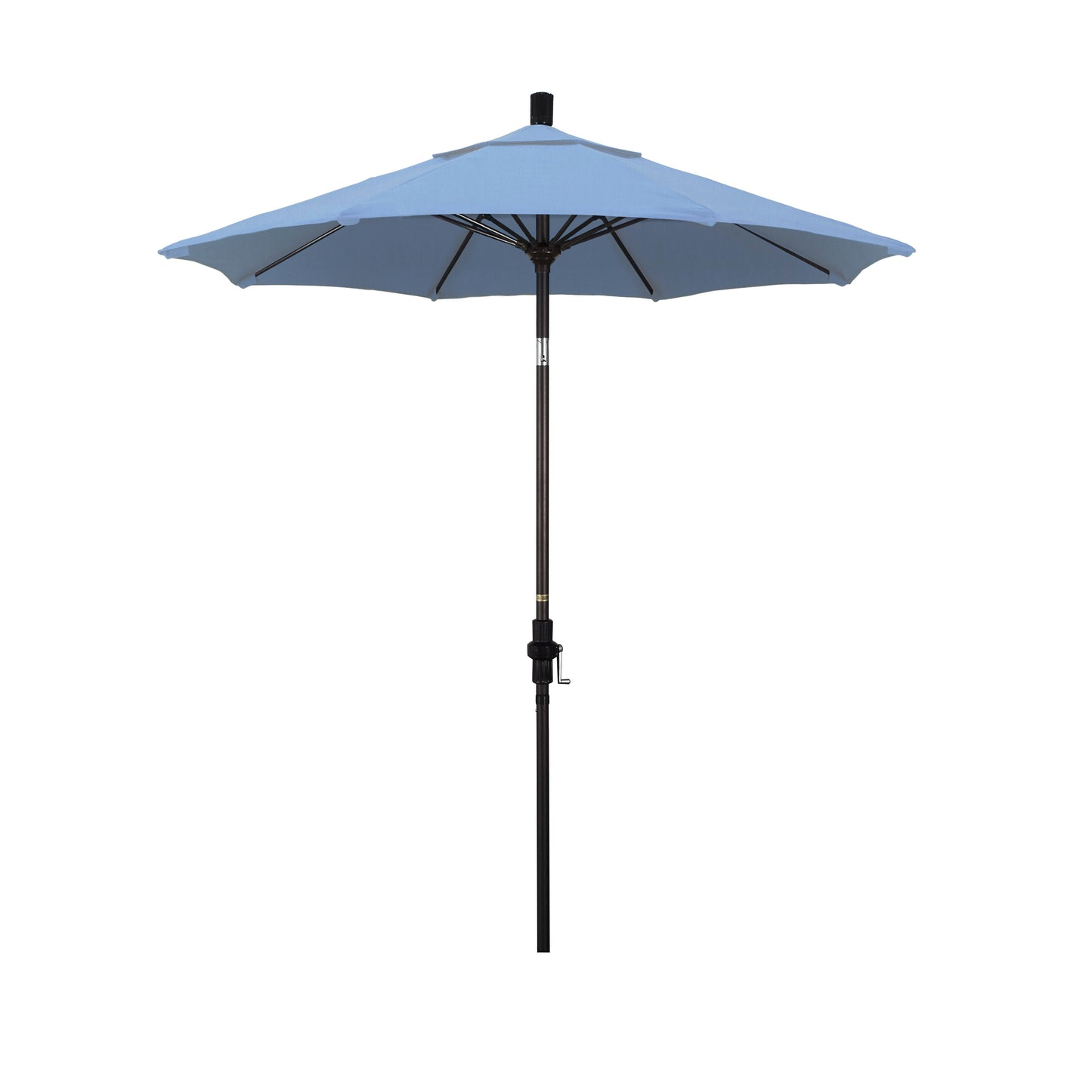 CasaFoyer 7.5' California Market Umbrella - Durable Aluminum Pole, Fiberglass Ribs, Collar Tilt, Crank Lift - Extra-Large Canopy - Commercial Quality