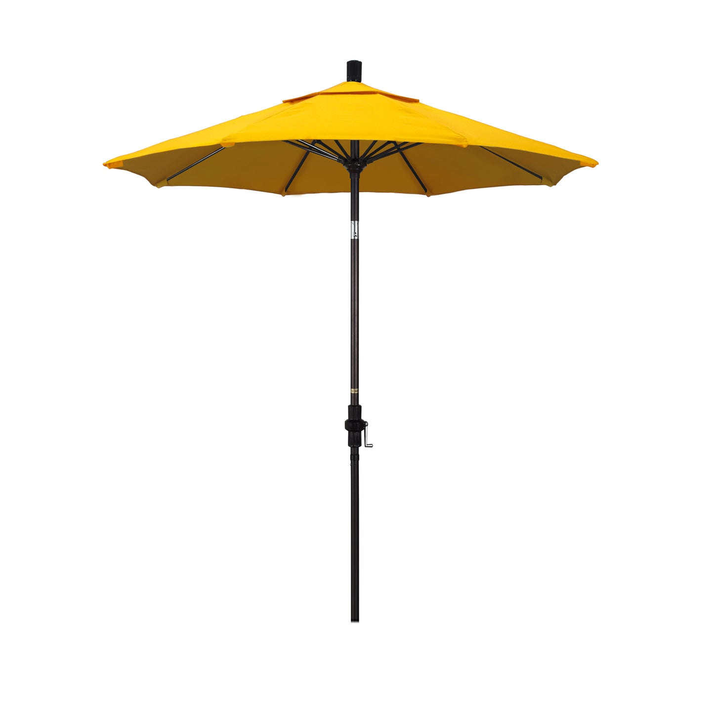 CasaFoyer 7.5' California Market Umbrella - Durable Aluminum Pole, Fiberglass Ribs, Collar Tilt, Crank Lift - Extra-Large Canopy for Ultimate Shade Comfort