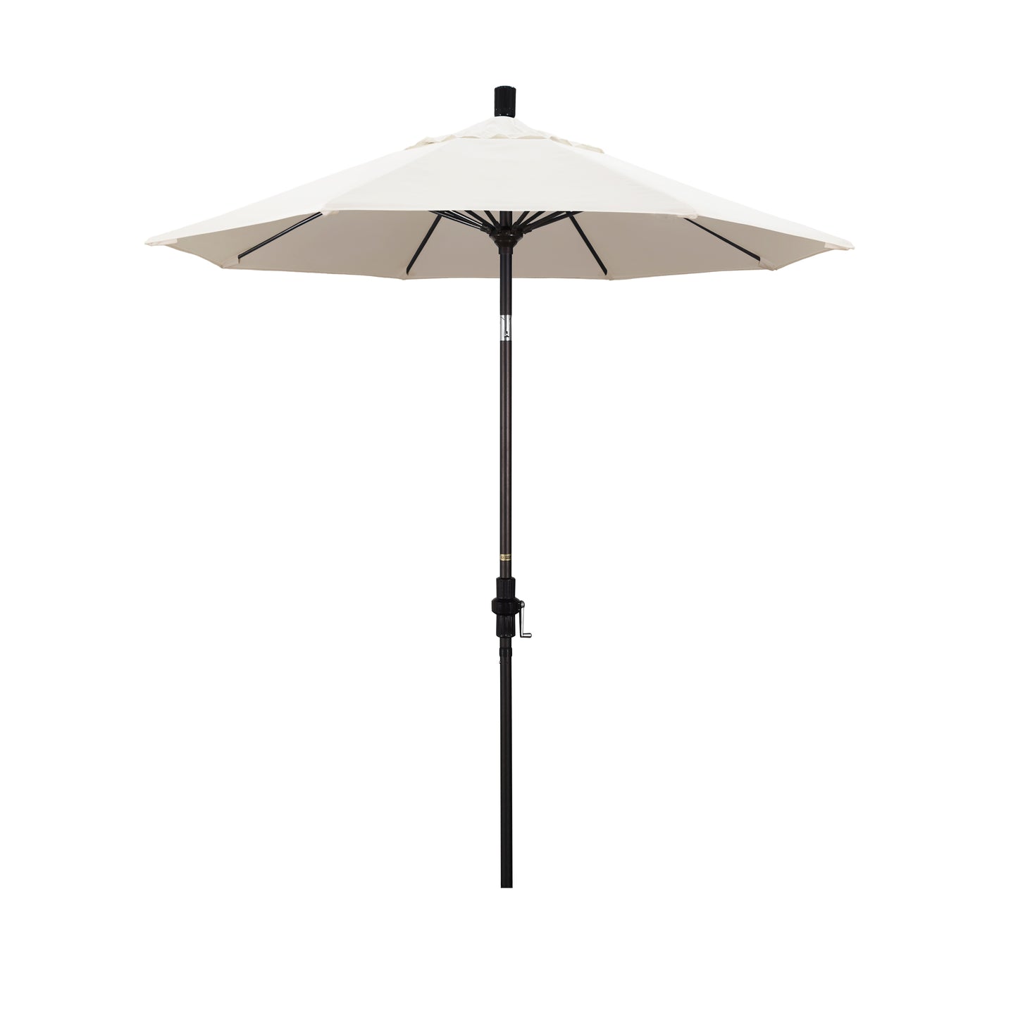 CasaFoyer 7.5' California Market Umbrella - Commercial-Grade Design, Aluminum Pole, Fiberglass Ribs, Collar Tilt, Crank Lift, Extra-Large Canopy