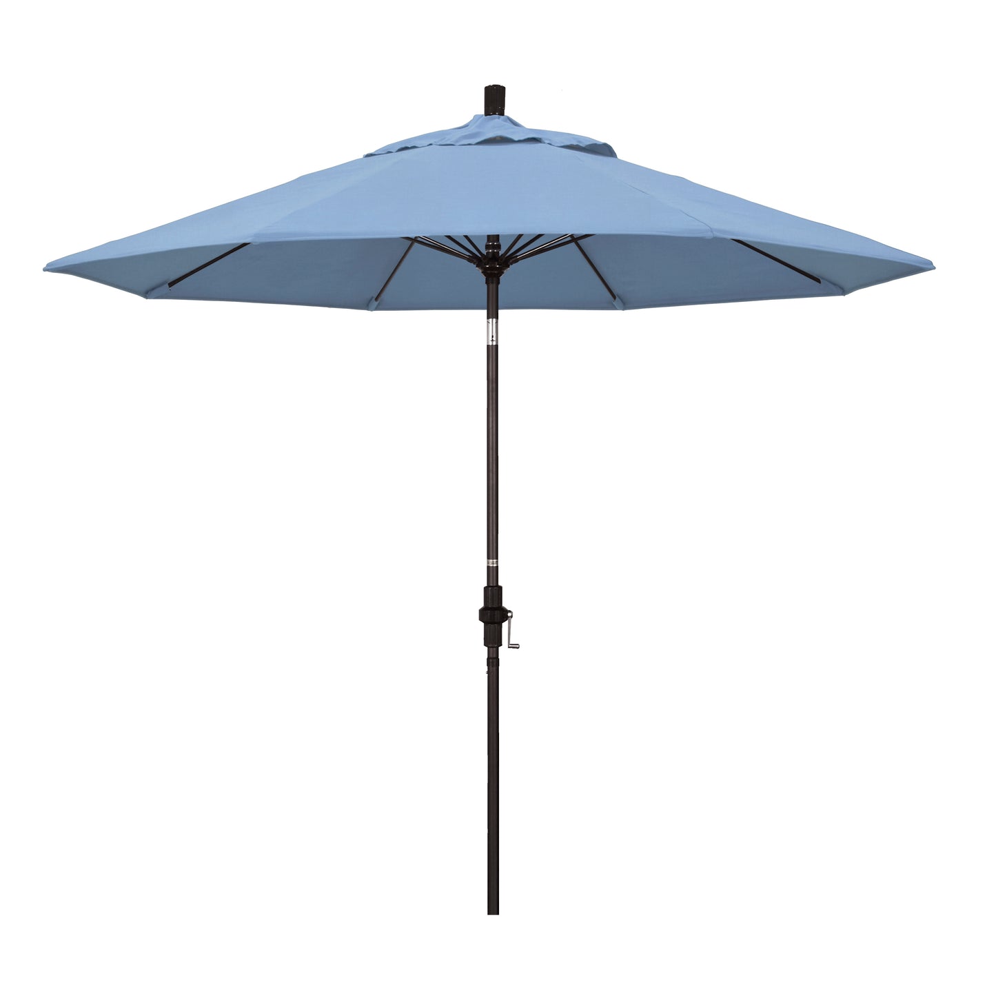 CasaFoyer 9' Fiberglass Frame Patio Umbrella with Water-Repellent Fabric, Crank Lift, and Infinity Tilt - Durable and Versatile for Challenging Weather Conditions.
