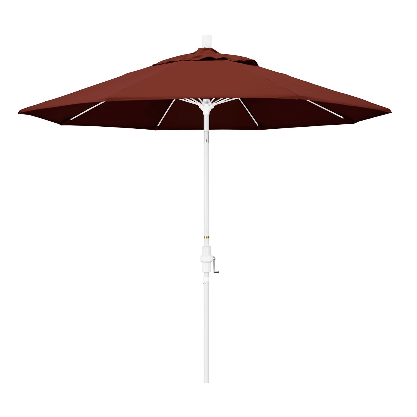 CasaFoyer Durable 9ft Fiberglass Frame Umbrella with Crank Lift & Tilt Feature - Ideal for Patio Tables - Water-Repellent Fabric - Sunbrella 2A Henna